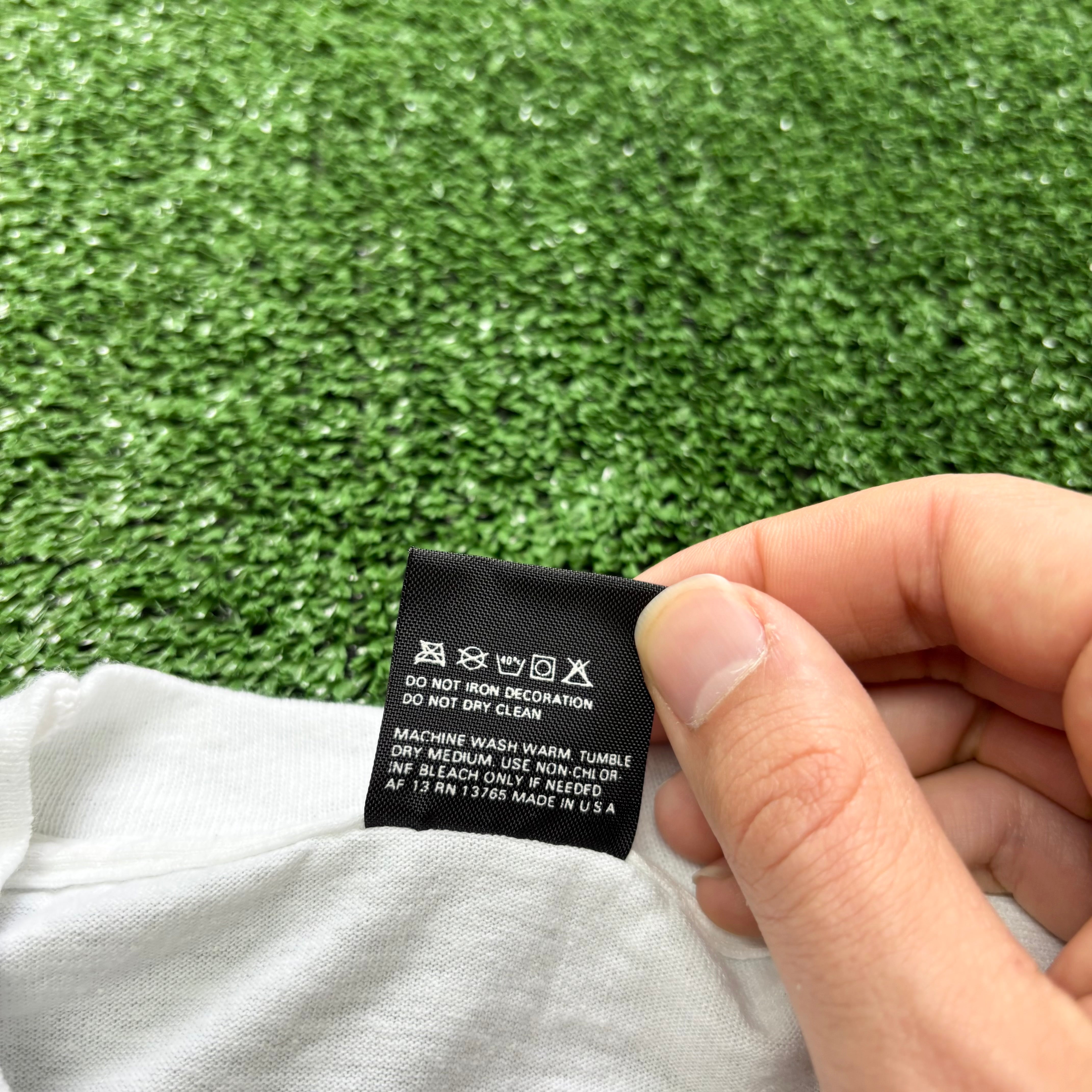 Vintage T Shirt Mens Small White Single Stitch Graphic Print 90s USA Funny