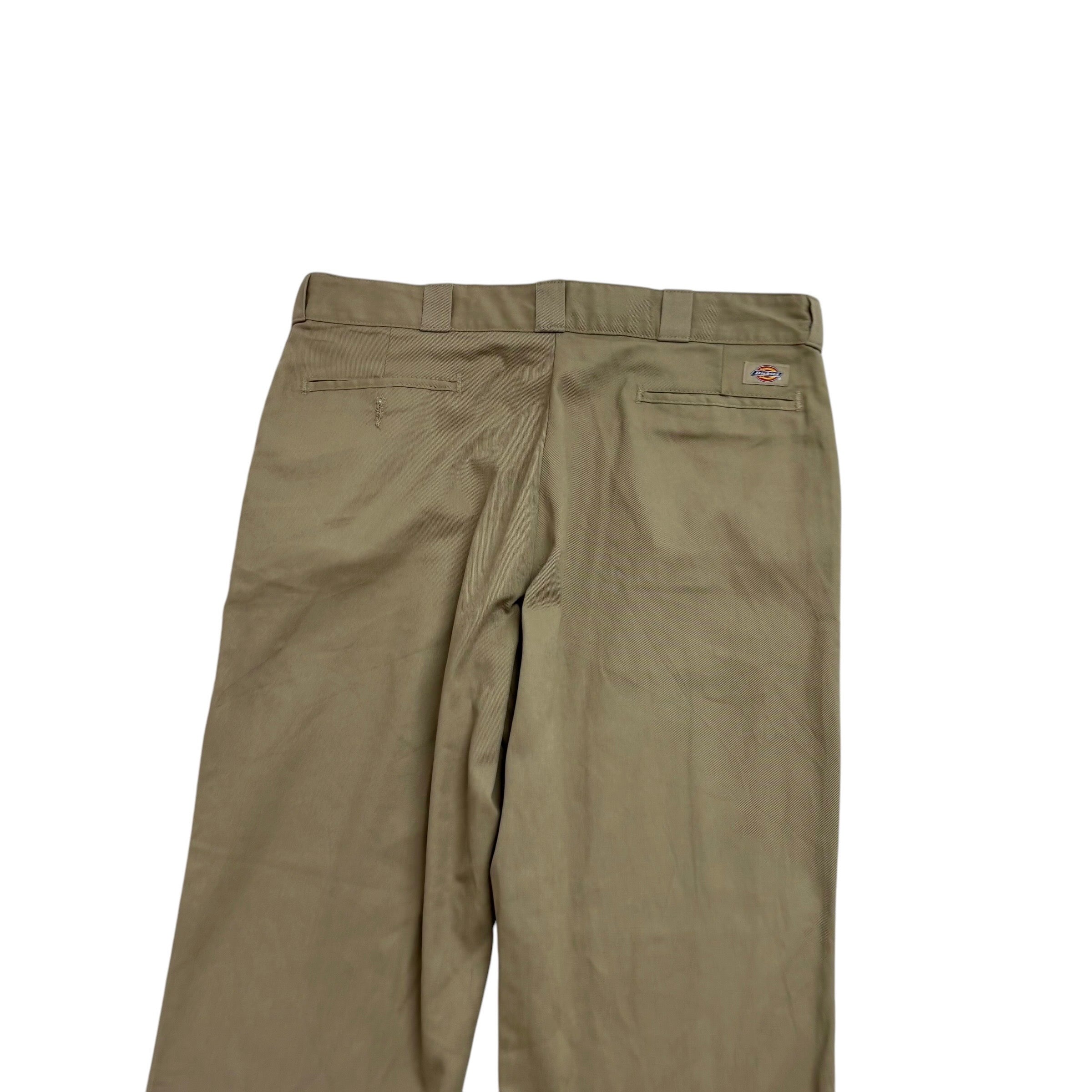Dickies 874 Trousers W38 L32 Mens Beige Pants Original Straight Fit Workwear