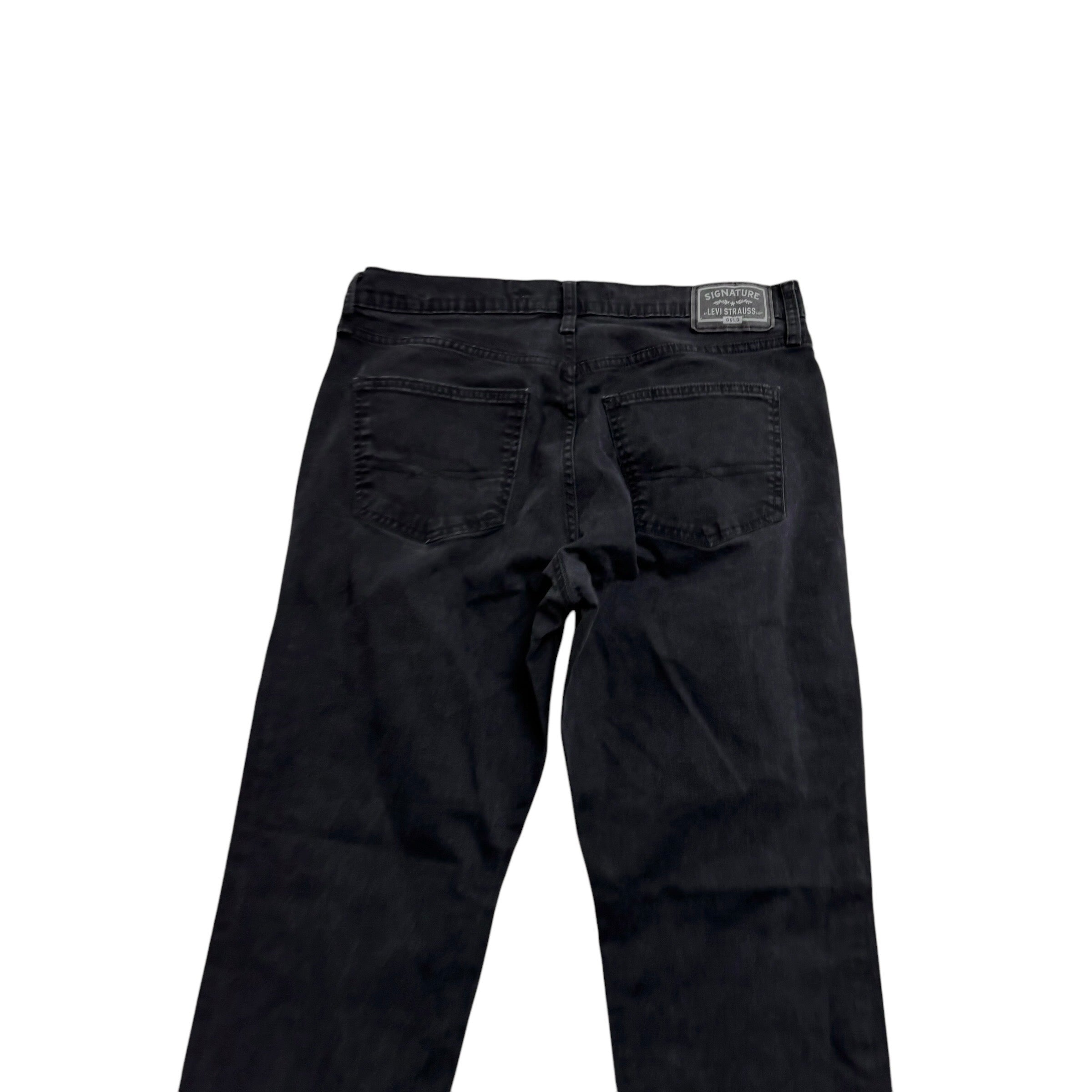 Levis Signature Jeans W34 L30 Mens Black Athletic Fit Stretch Denim