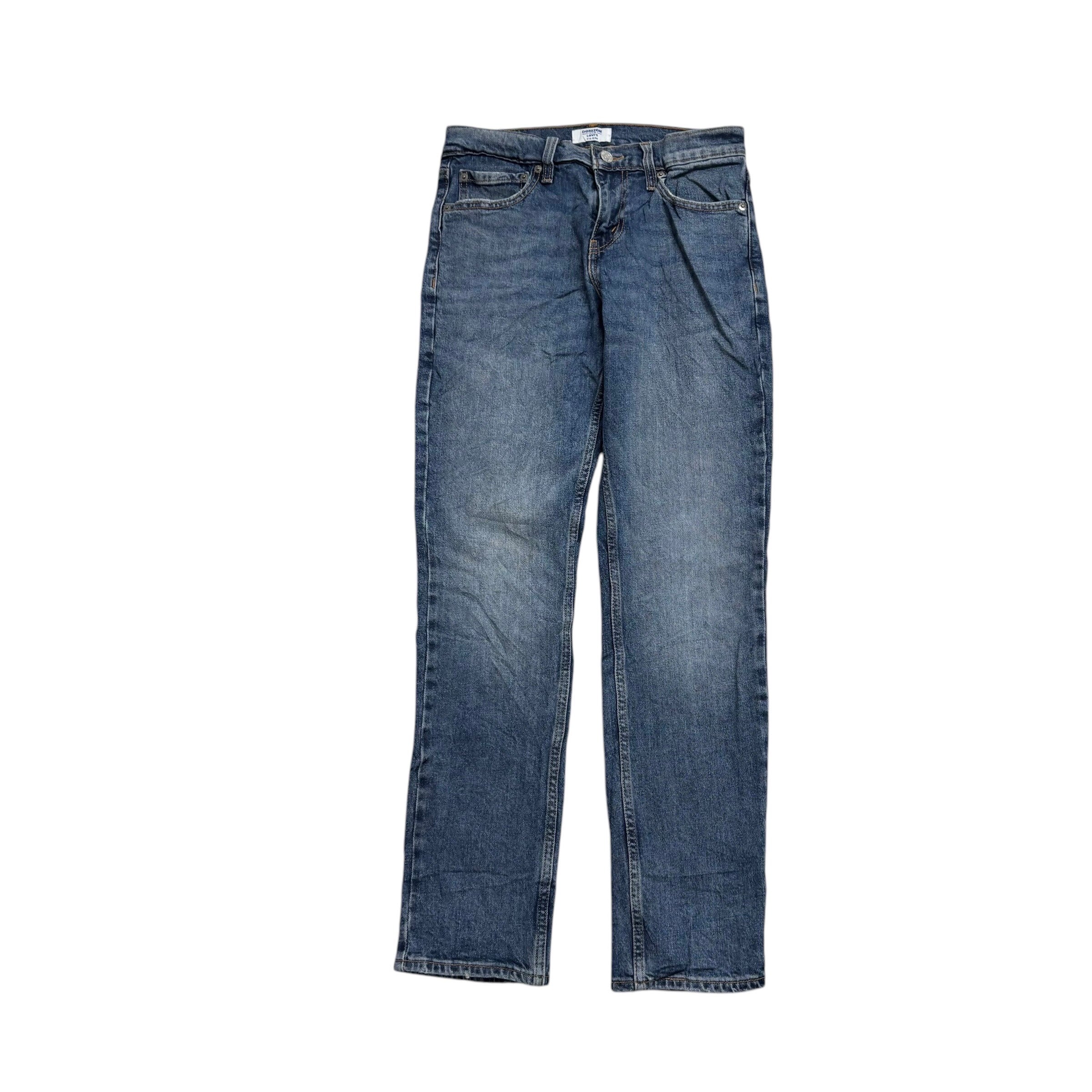 Levis Denizen Jeans W28 L30 Mens Mid Blue Slim Fit Stretch Denim (E)