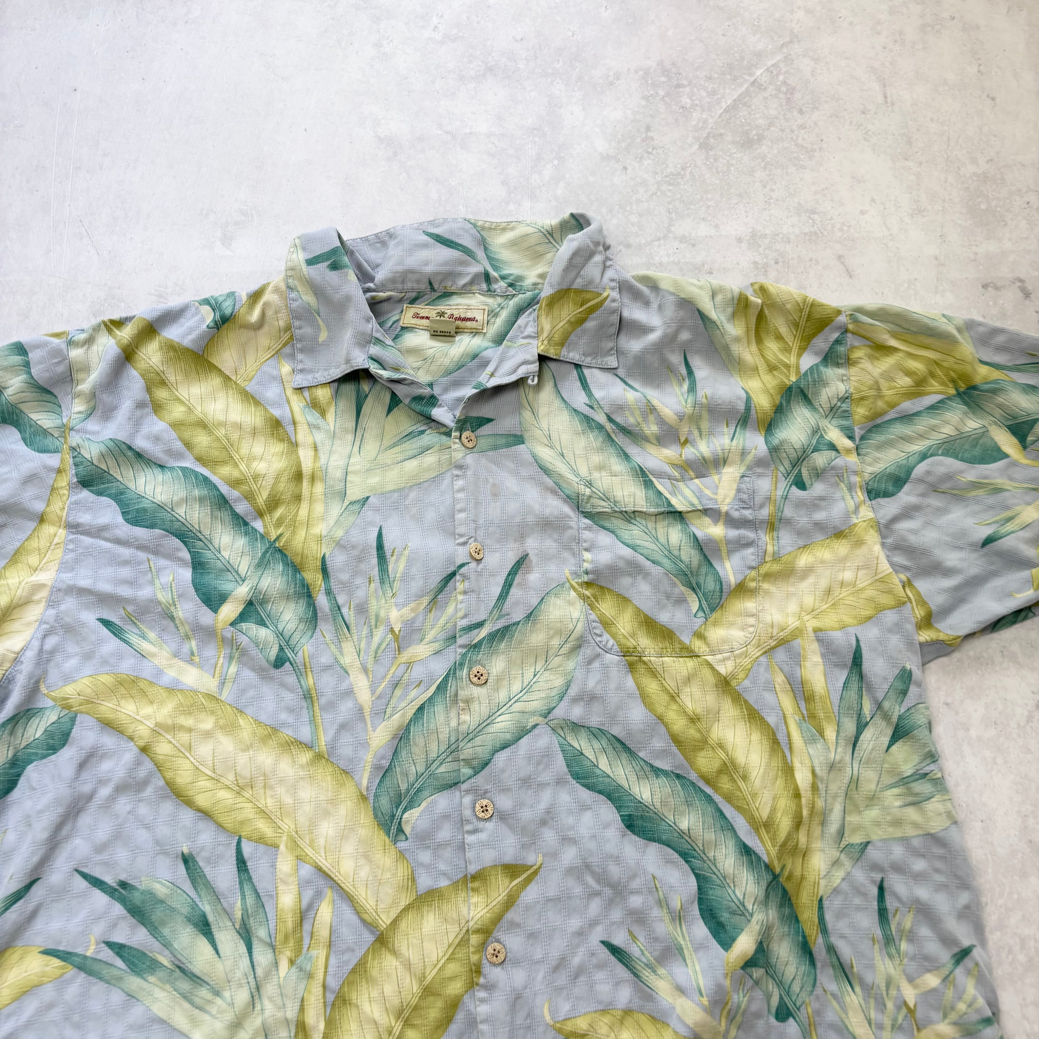 Vintage Hawaiian Shirt Mens XXL Blue Tommy Bahama Short Sleeve Silk (F)
