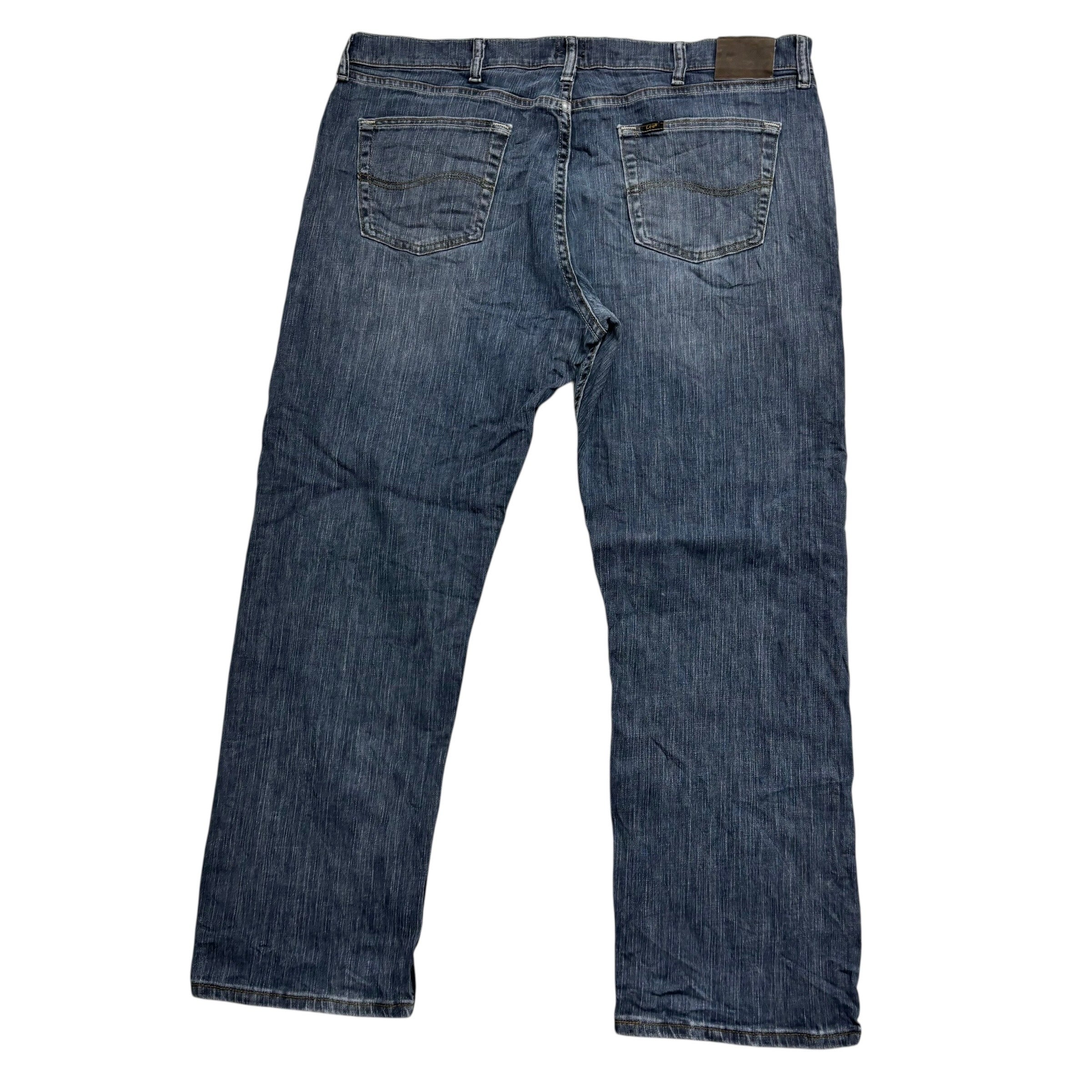Lee Jeans W40 L30 Mens Dark Blue Regular Straight Fit Stretch Denim (E)