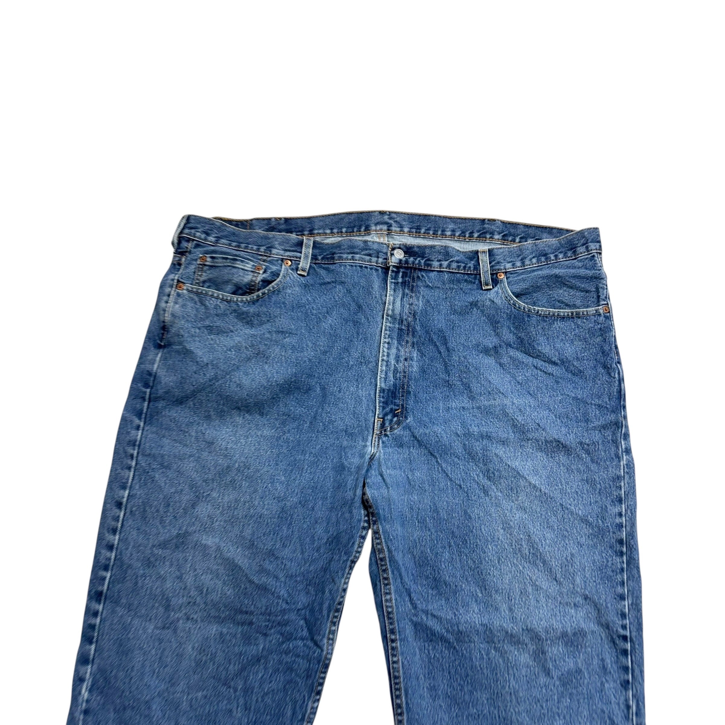 Levis 550 Jeans W50 L29 Mens Mid Blue Baggy Relaxed Straight Fit Denim (E)