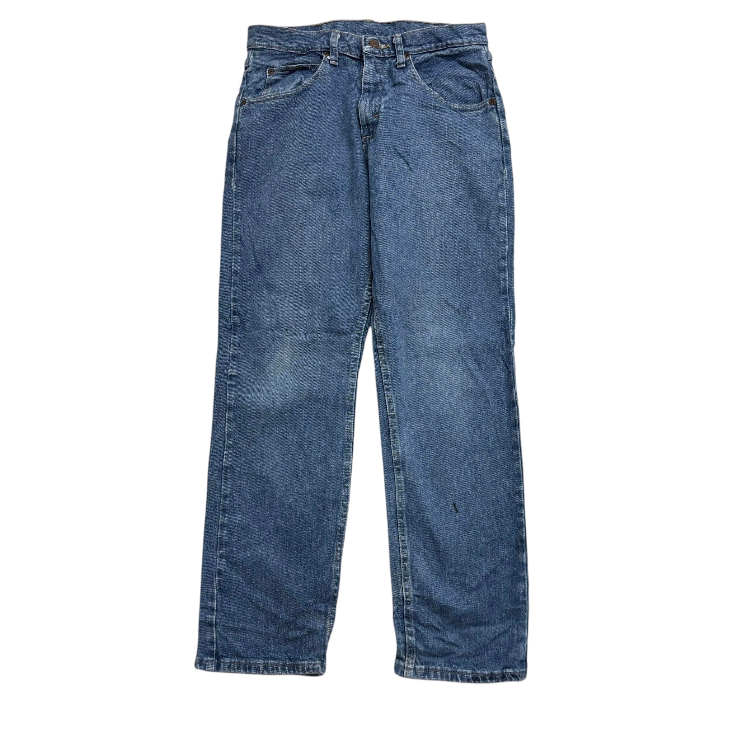 Wrangler Jeans W29 L30 Mens Mid Blue Relaxed Straight Fit Stretch Denim