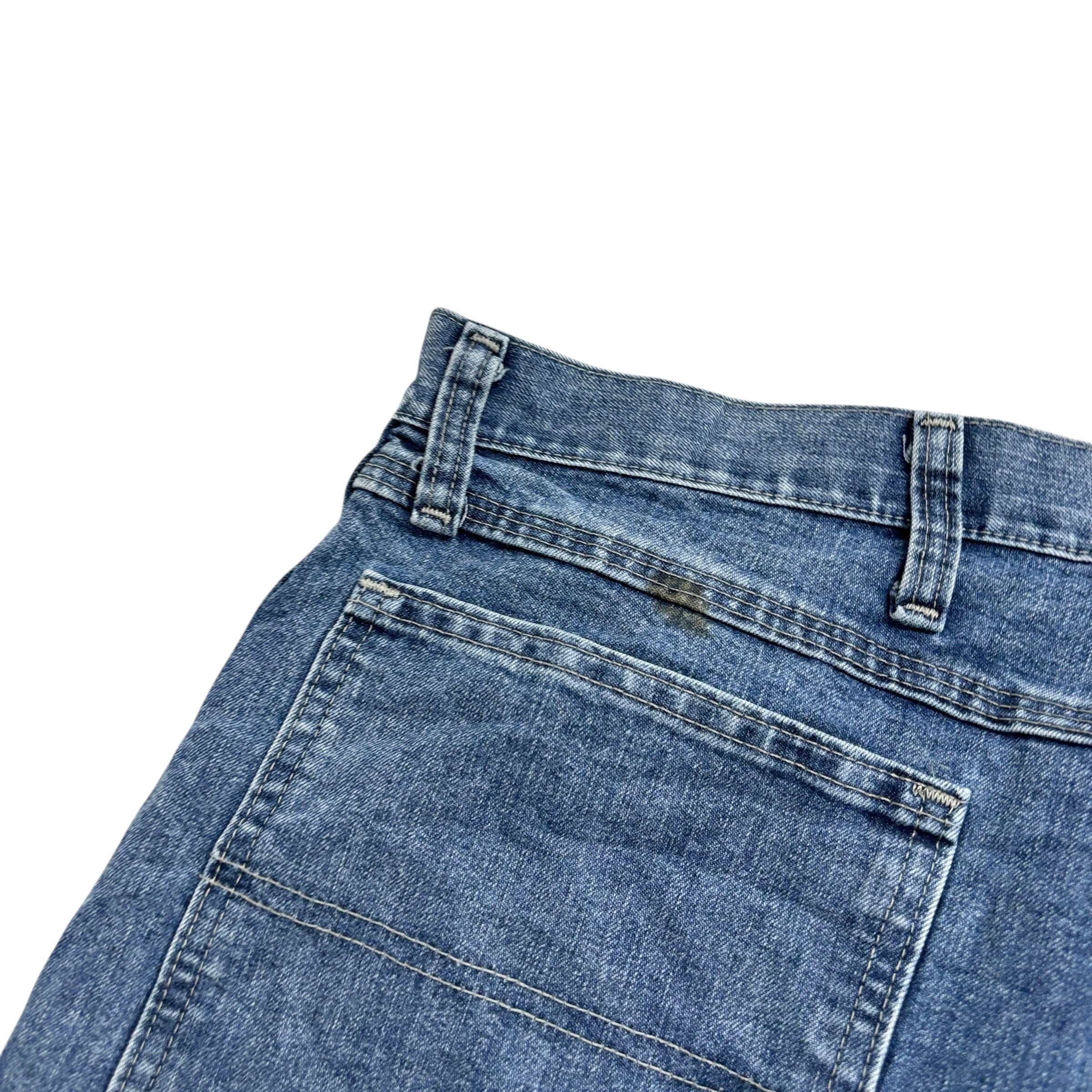 Wrangler Carpenter Jeans W44 L30 Mens Mid Blue Relaxed Straight Fit Denim