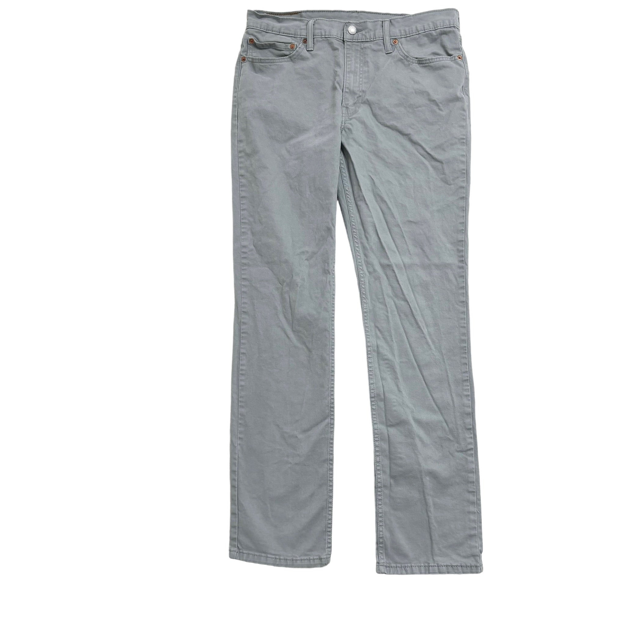 Levis 511 Trousers W34 L33 Mens Grey Slim Fit Stretch Cotton Pants