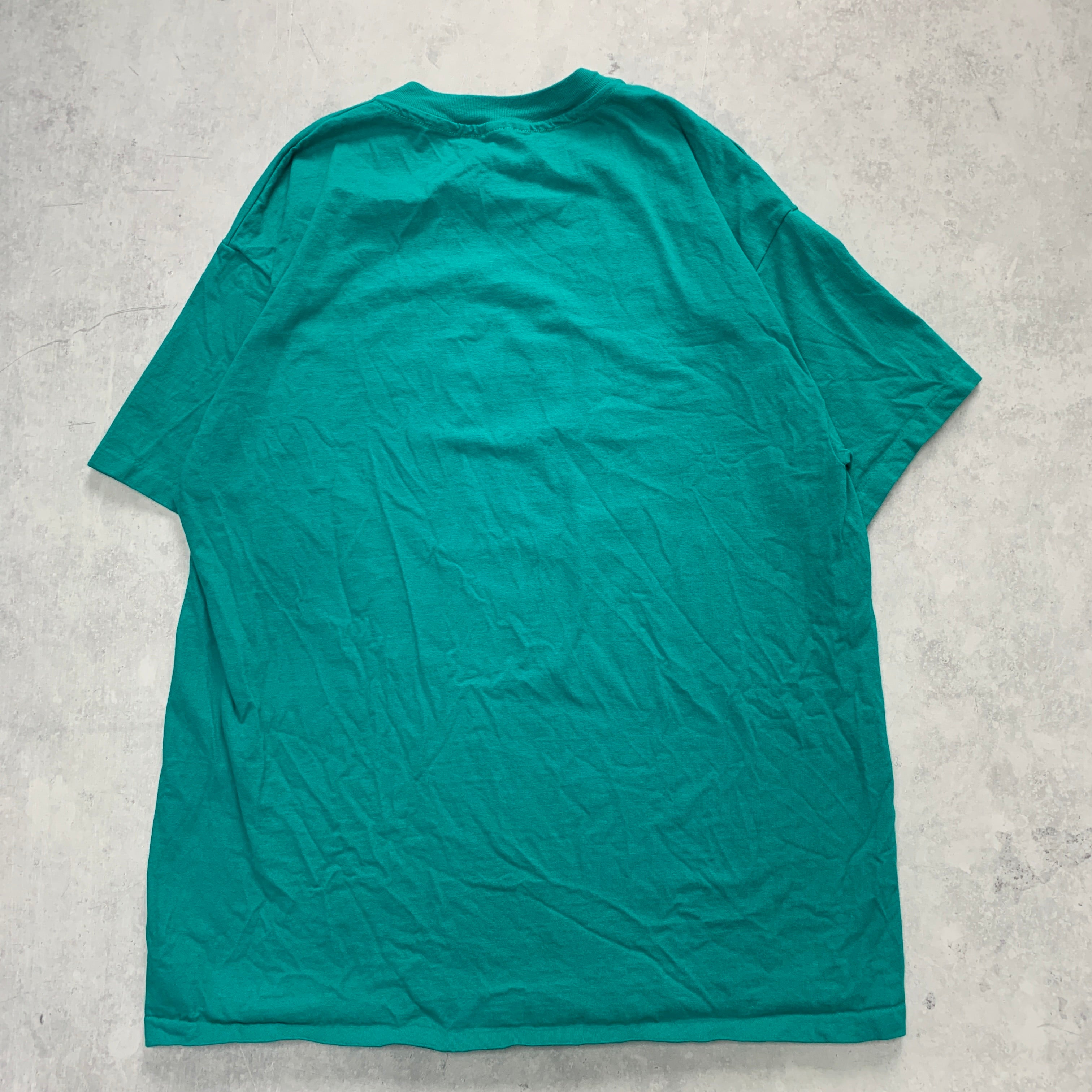 Vintage T Shirt Mens XL Teal Green Single Stitch Graphic Print 90s Tourist