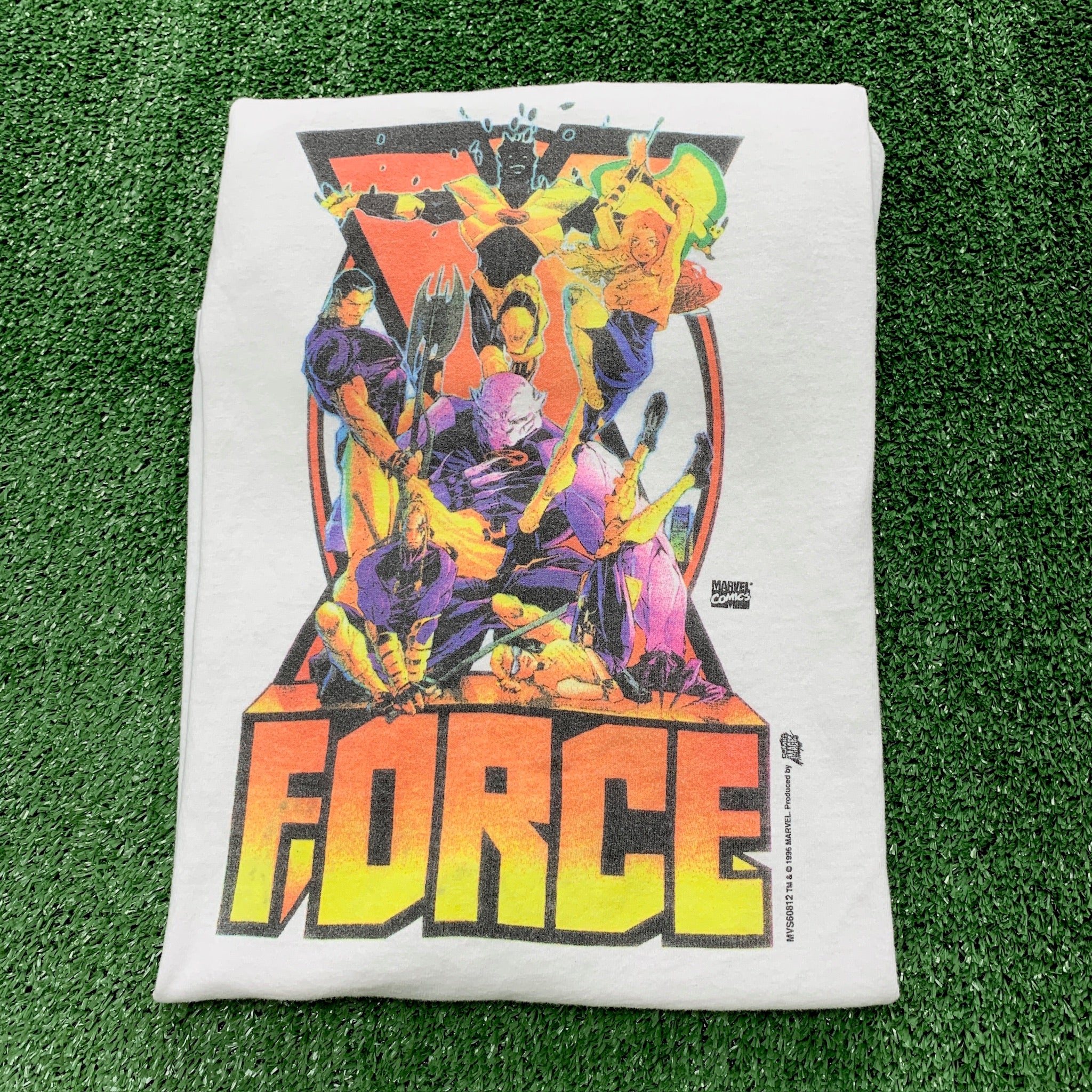 Vintage T Shirt Mens XL White Marvel Comic Images X Force Single Stitch Graphic