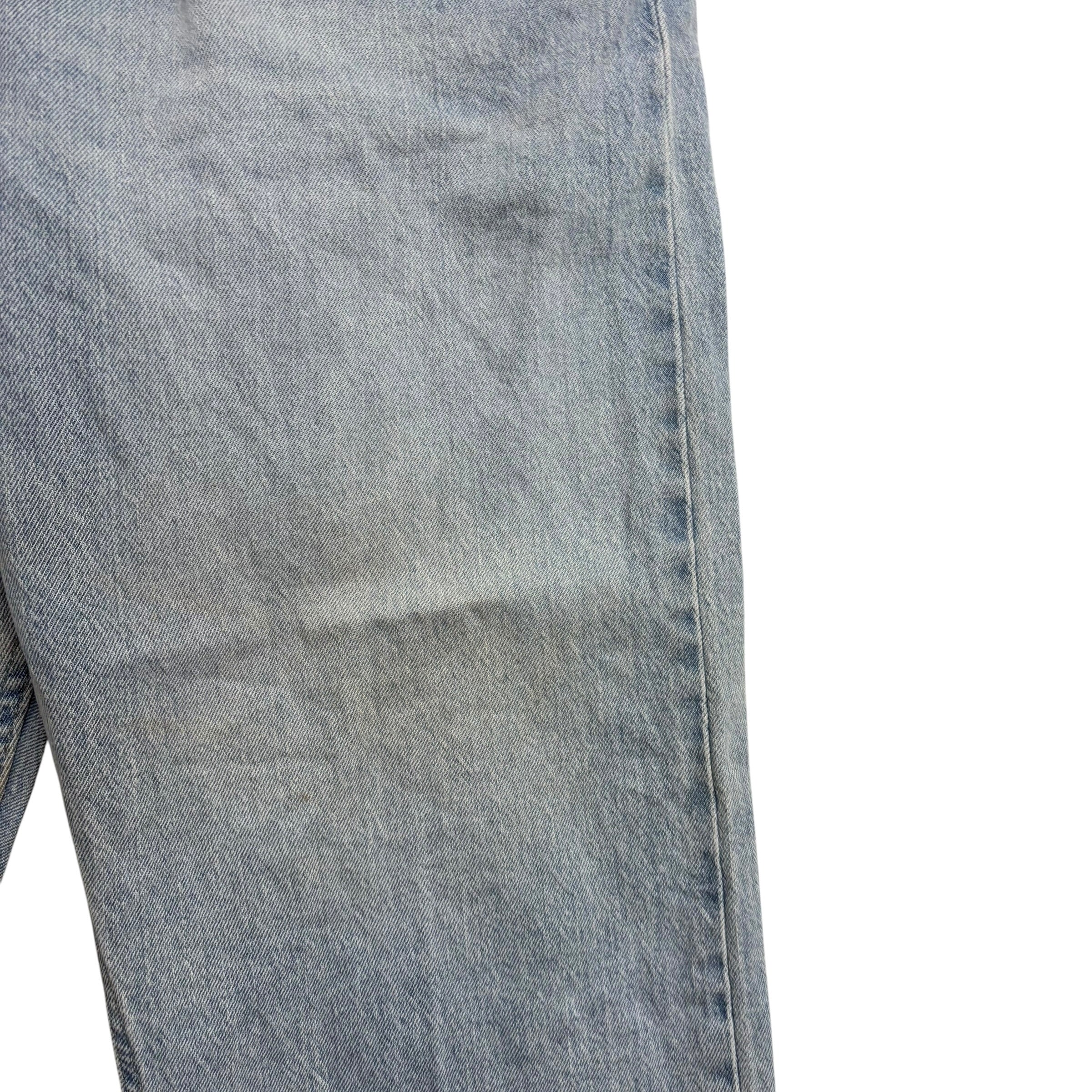 Wrangler Jeans W40 L30 Mens Light Blue Relaxed Straight Fit Stretch Denim (F)