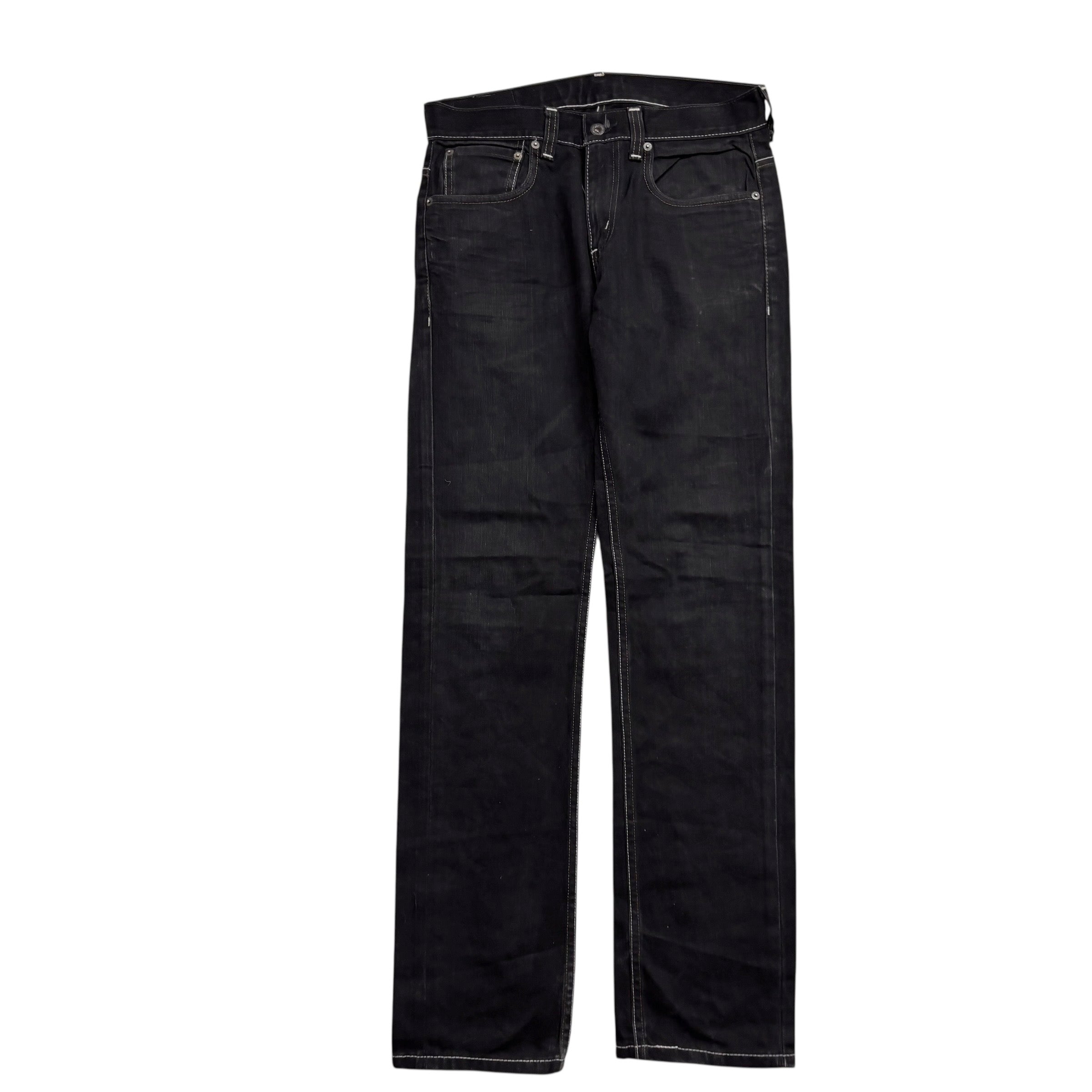 Levis 511 Jeans W32 L34 Mens Black Slim Fit Vintage Denim (E)