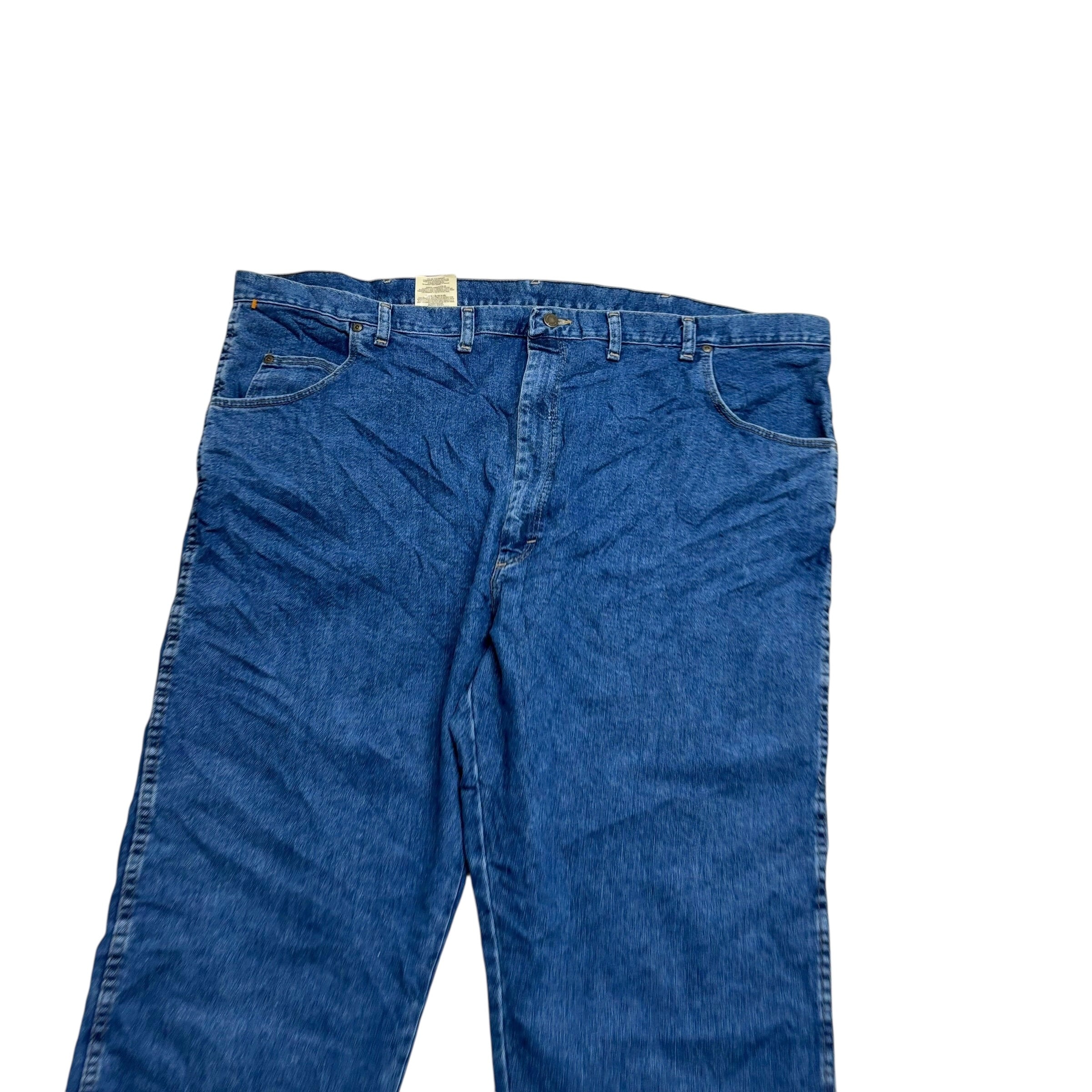 Wrangler Jeans W50 L29 Mens Mid Blue Relaxed Straight Fit Vintage Denim (E)