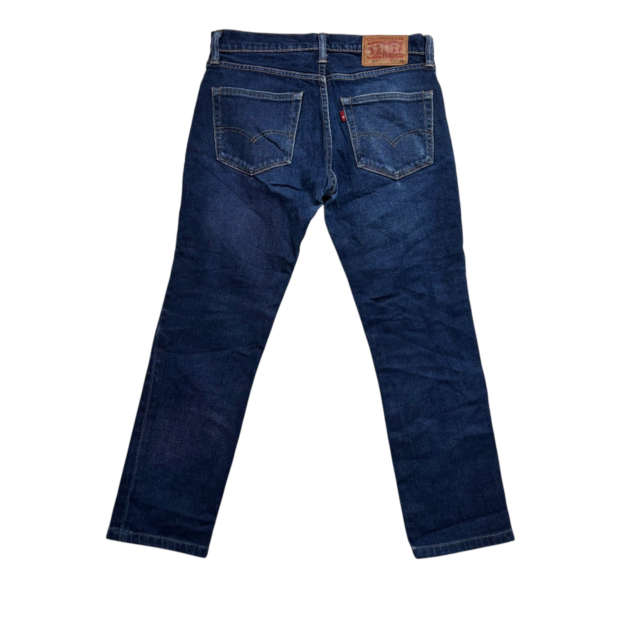 Levis 511 Jeans W30 L26 Mens Dark Blue Slim Fit Stretch Denim (E)