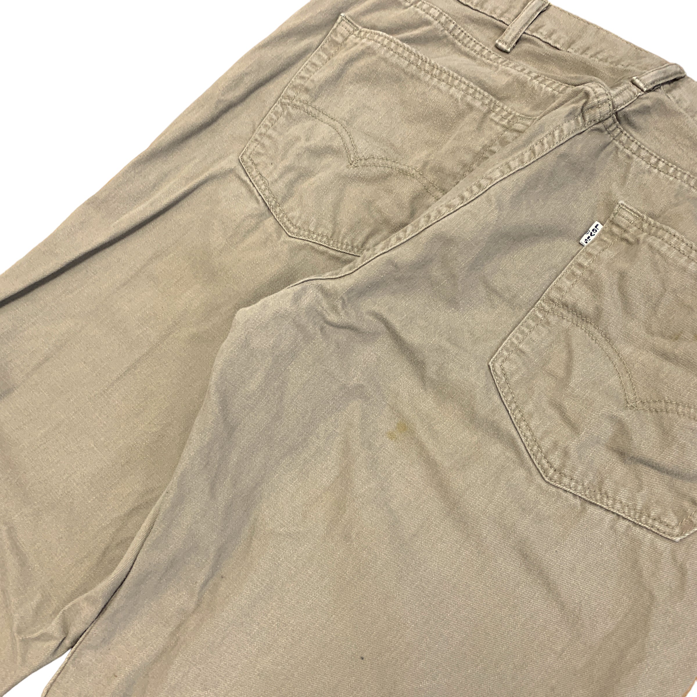 Levis 505 Chino Trousers W38 L32 Mens Vintage Beige Regular Straight Fit