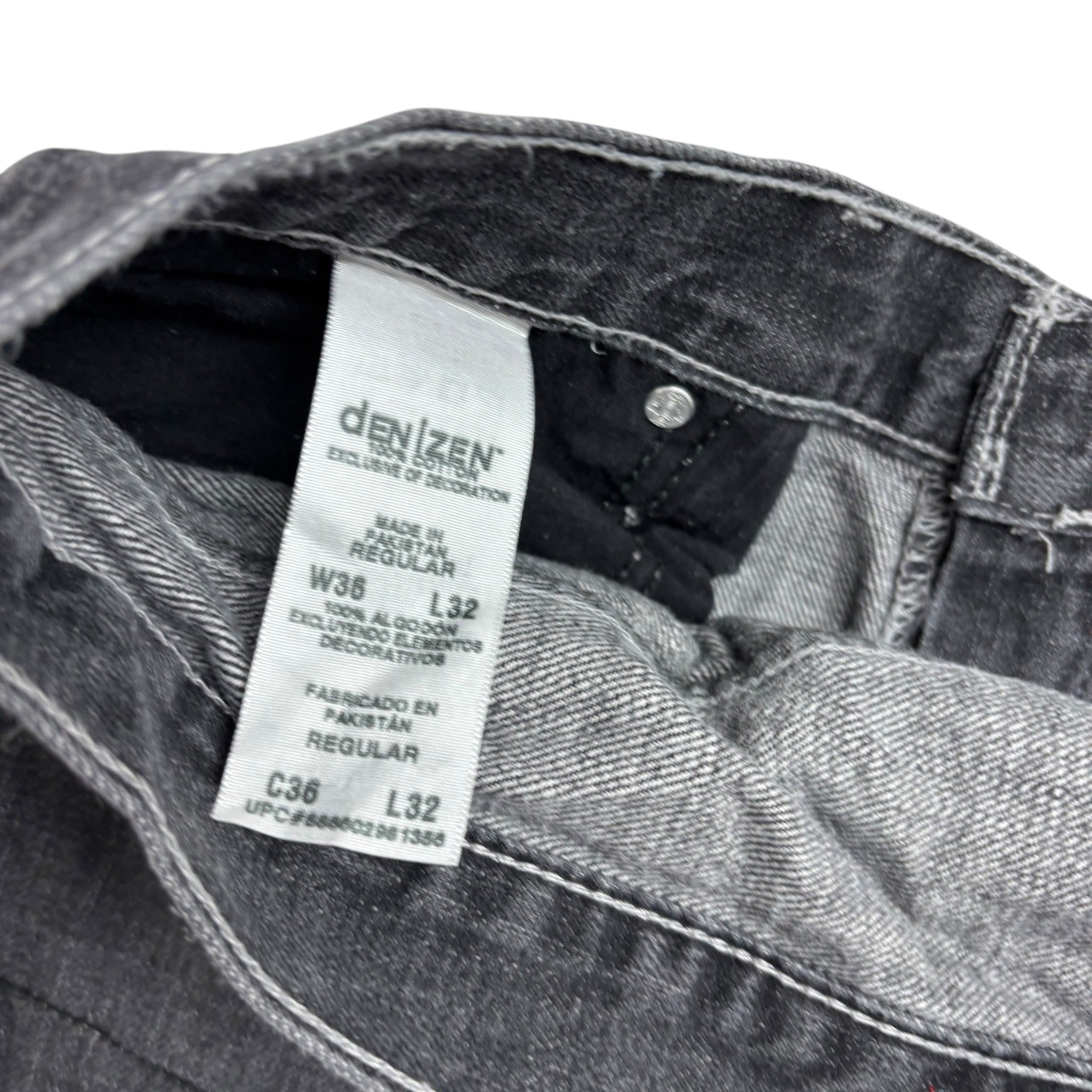 Levis Denizen Jeans W36 L32 Mens Black Regular Straight Fit Vintage