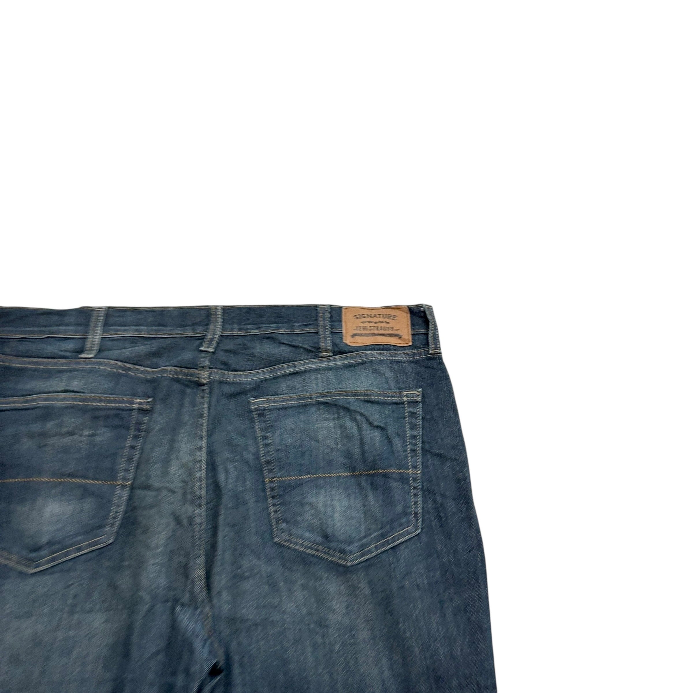 Levis Signature Jeans W40 L30 Mens Dark Blue Athletic Fit Stretch Denim