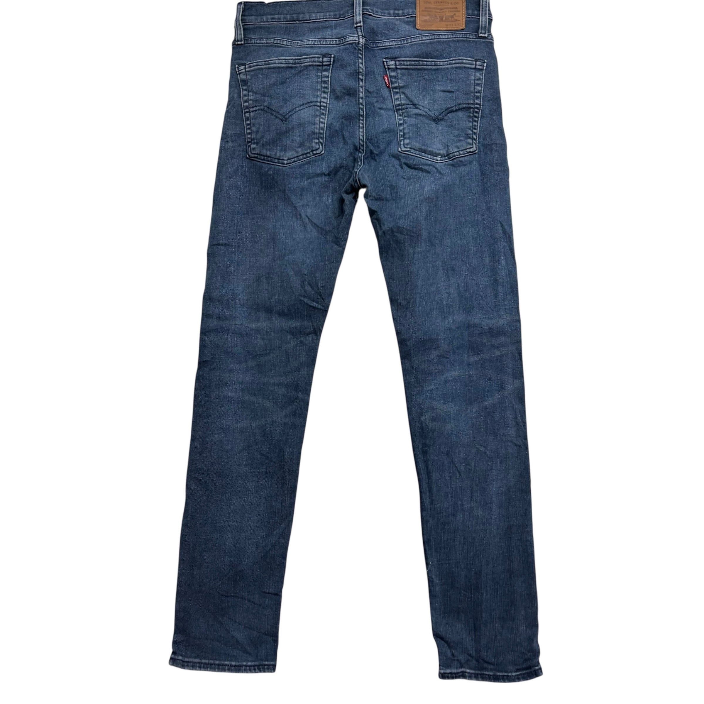 Levis 510 Jeans W31 L32 Mens Navy Blue Skinny Fit Stretch Premium Denim (E)