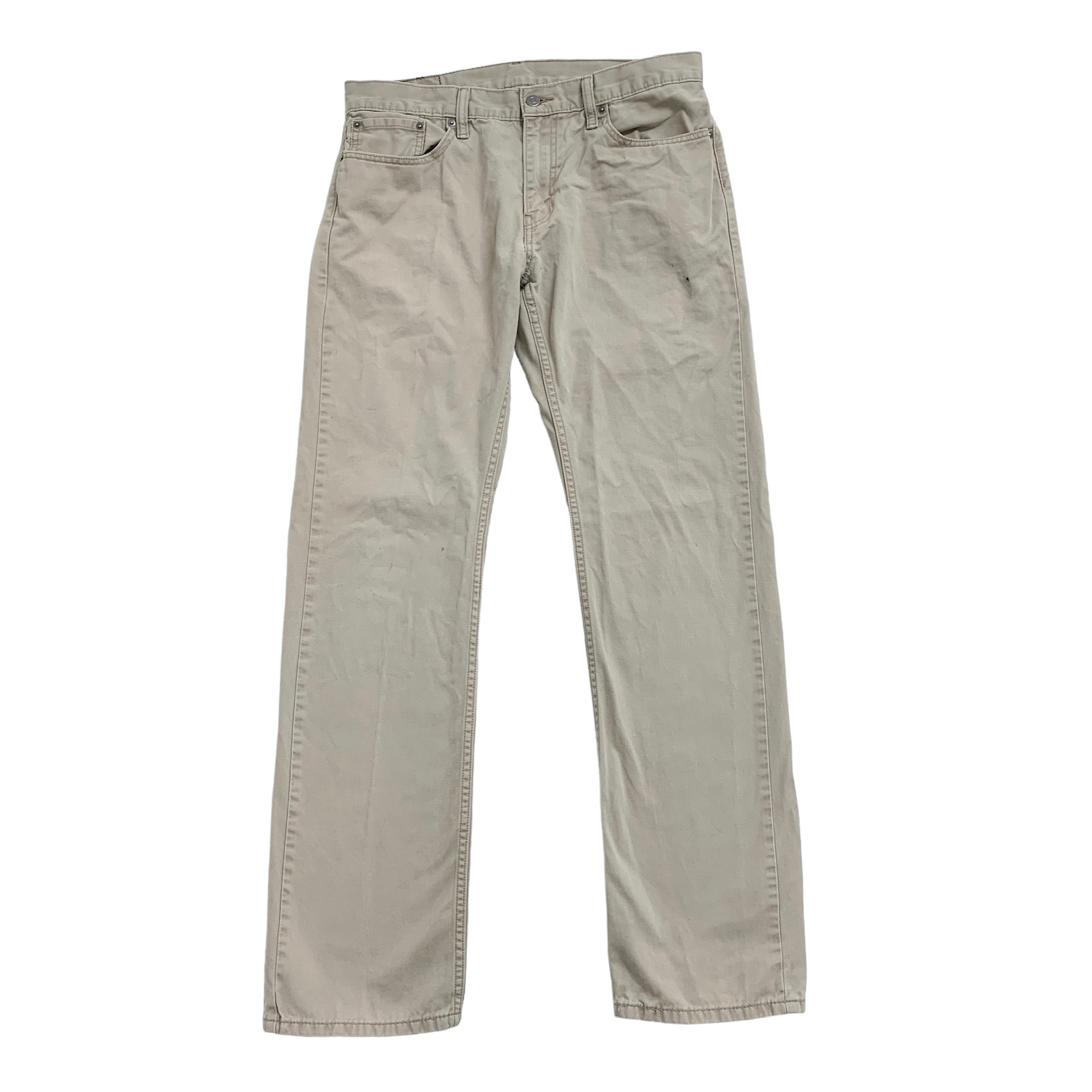 Levis 514 Trousers W34 L34 Mens Beige Stone Regular Straight Fit Cotton Pants