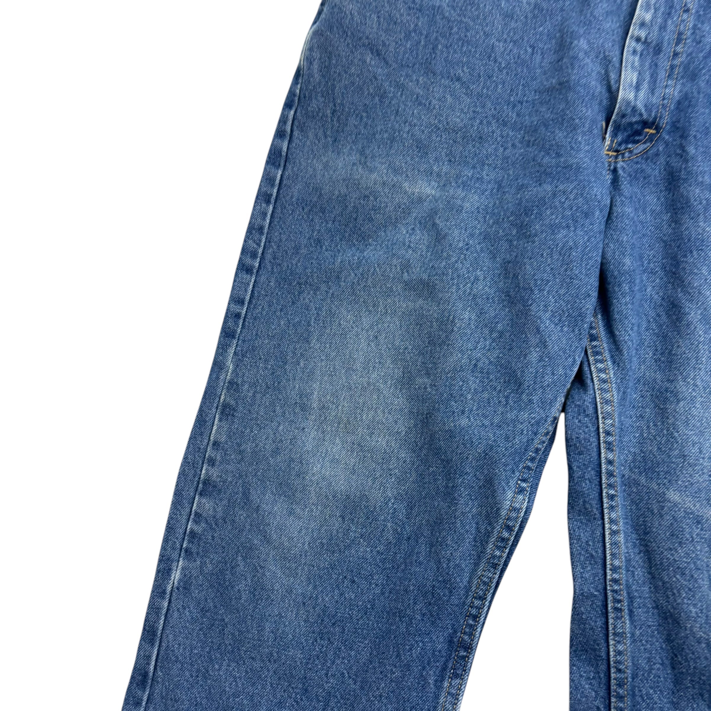 Lee Jeans W38 L32 Mens Mid Blue Regular Straight Fit Vintage Denim