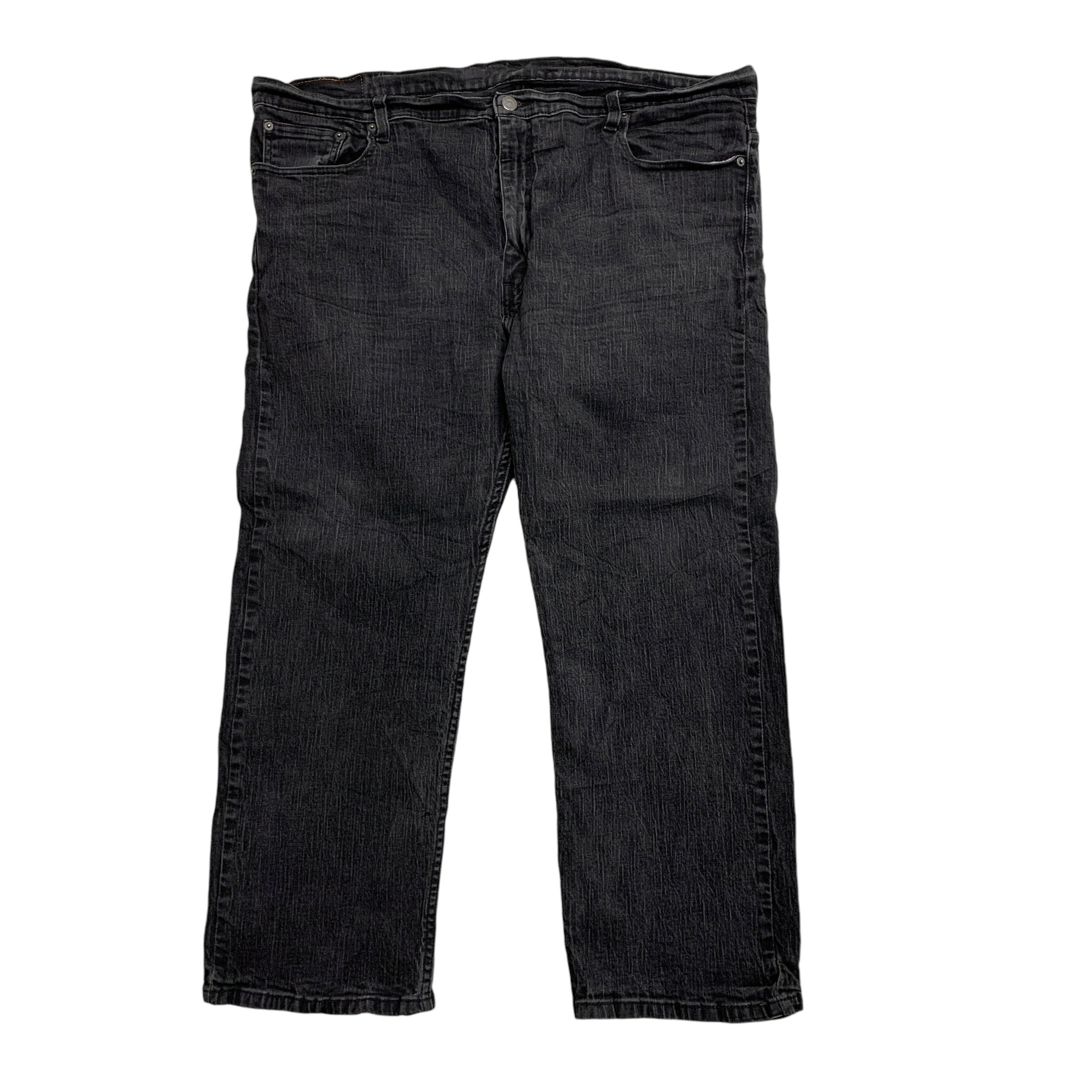 Levis 569 Jeans W42 L28 Mens Black Baggy Relaxed Straight Fit Stretch Denim