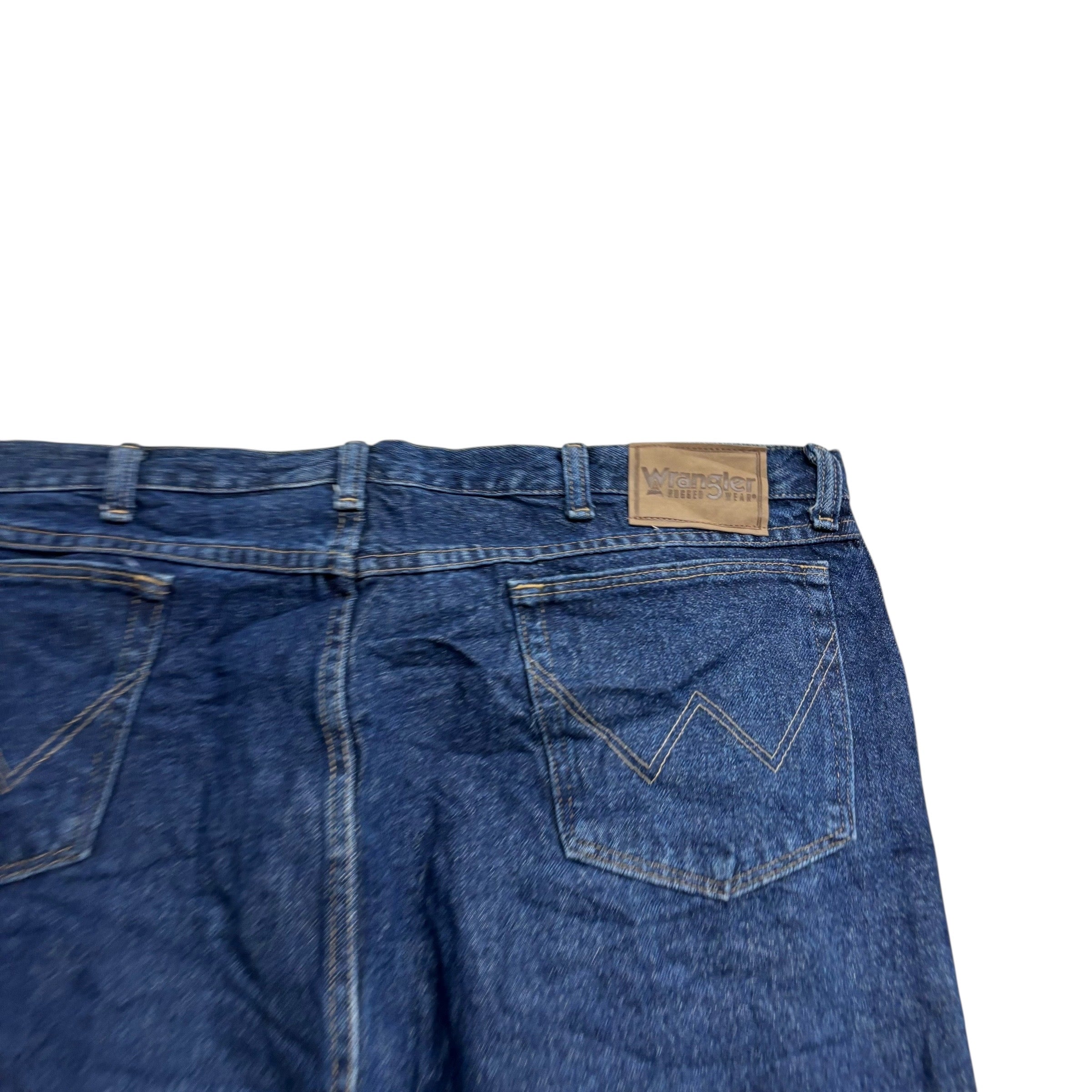 Wrangler Jeans W42 L32 Mens Dark Blue Regular Straight Fit Vintage Denim (E)
