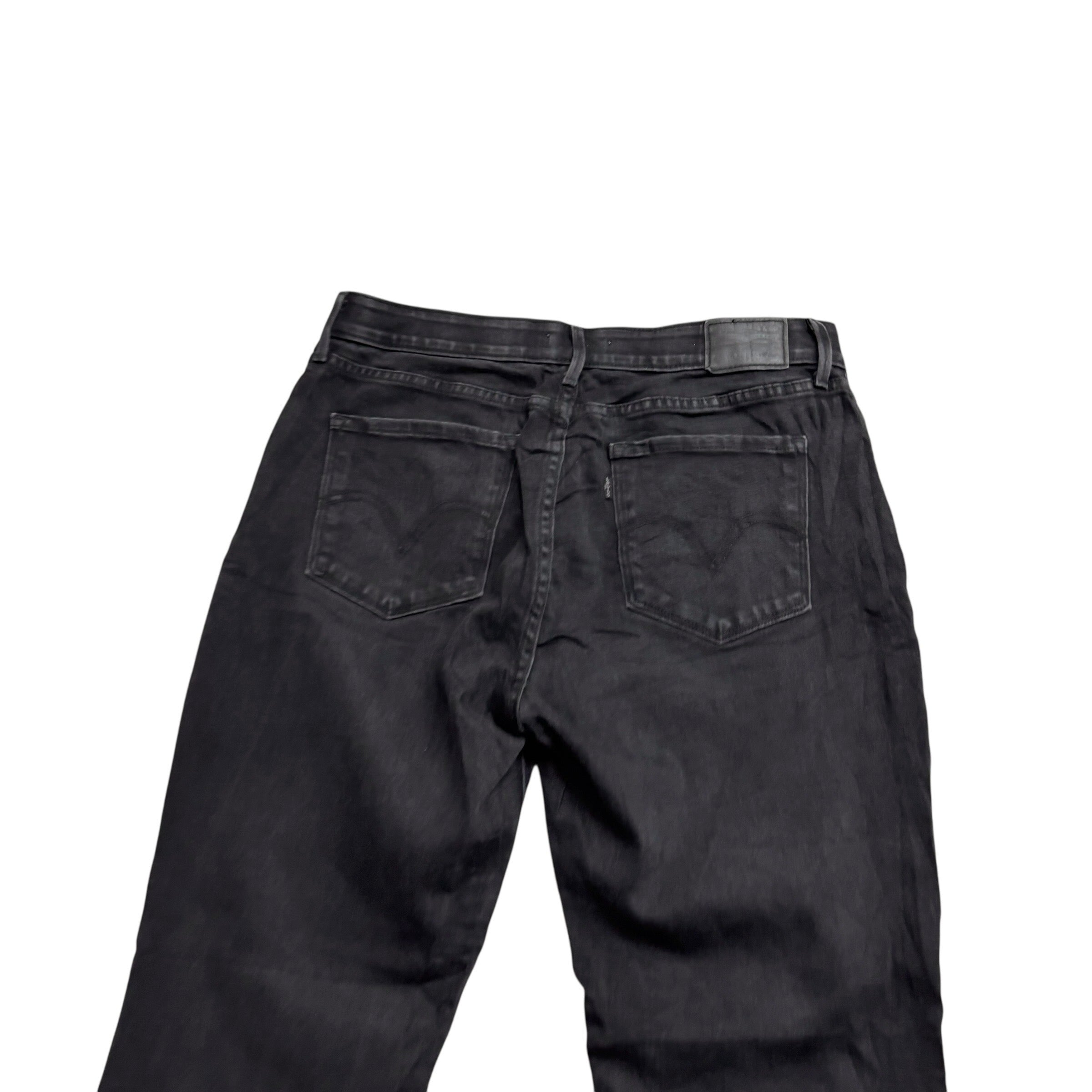 Levis 525 Jeans W32 L30 Womens Regular Straight Fit Black Stretch Y2K (F)