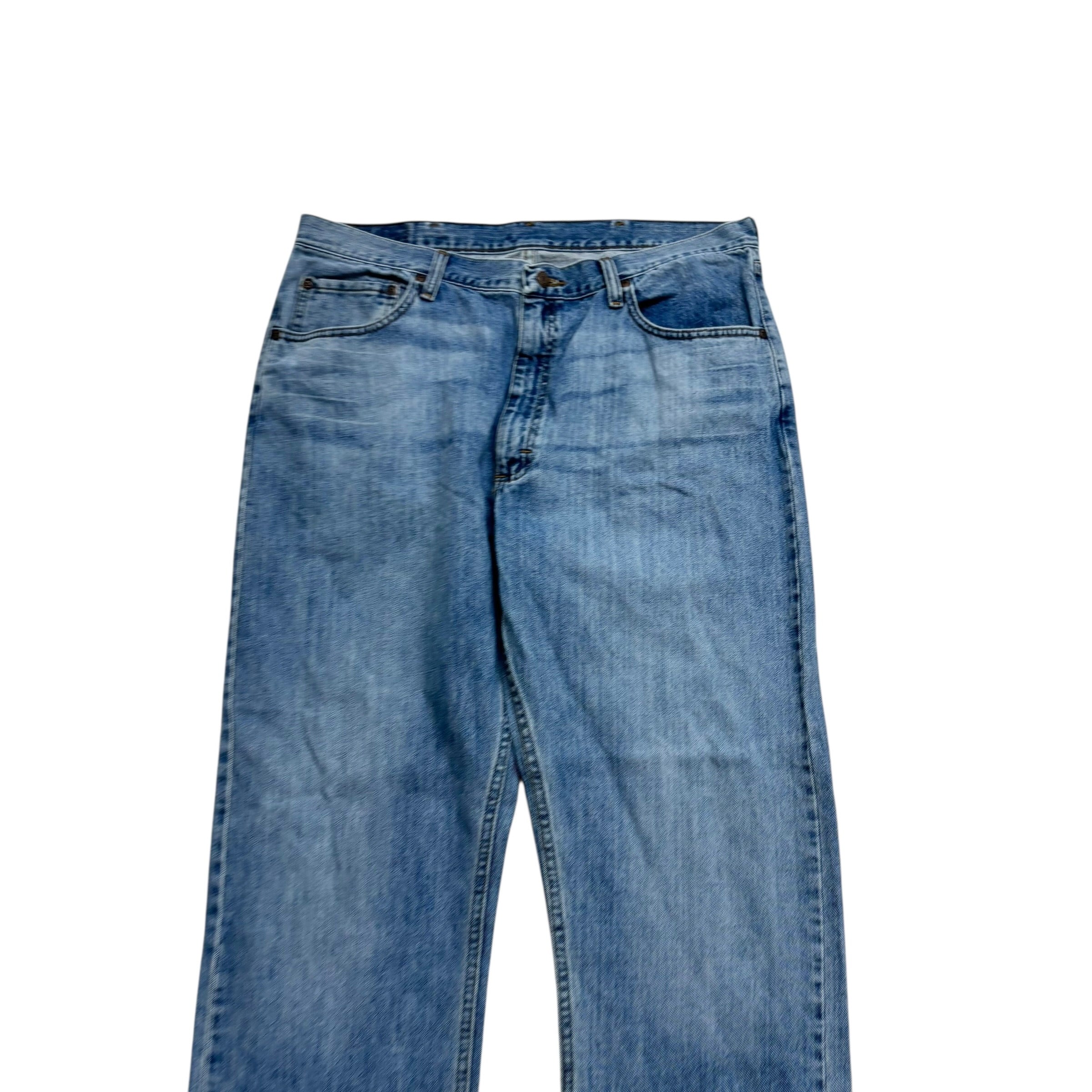Wrangler Jeans W38 L32 Mens Light Blue Relaxed Straight Fit Denim (E)