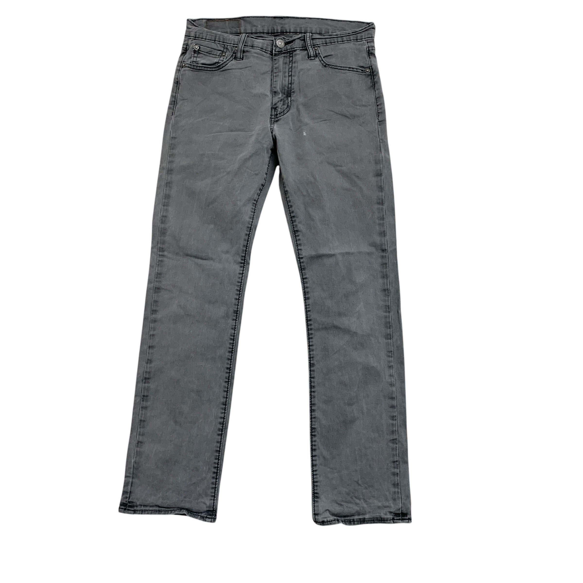 Levis 513 Trousers W30 L30 Mens Grey Slim Straight Fit Cotton Pants