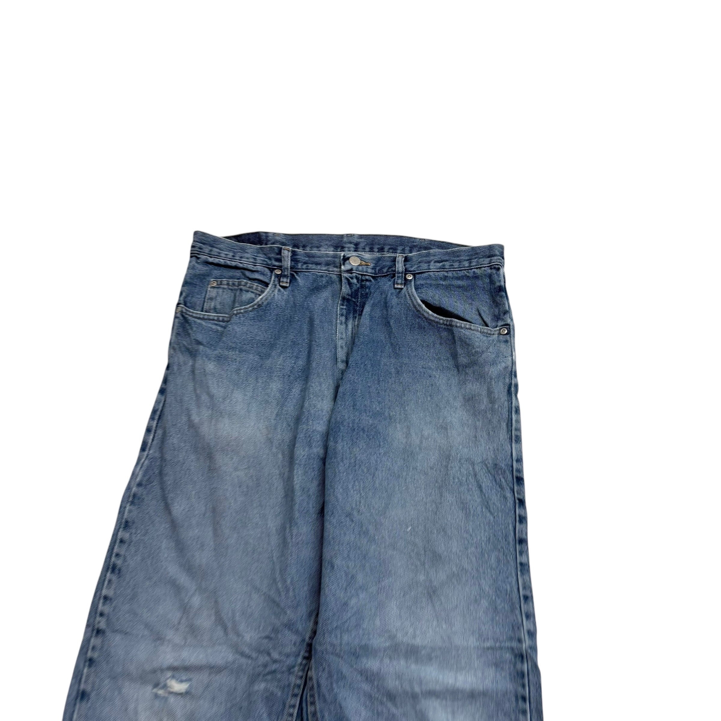 Wrangler Jeans W36 L32 Mens Light Blue Relaxed Straight Fit Denim (F)