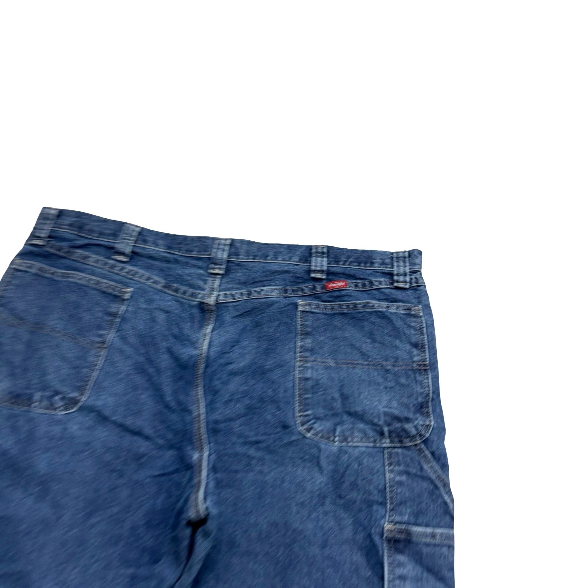 Wrangler Carpenter Jeans W42 L30 Mens Dark Blue Relaxed Straight Fit Denim