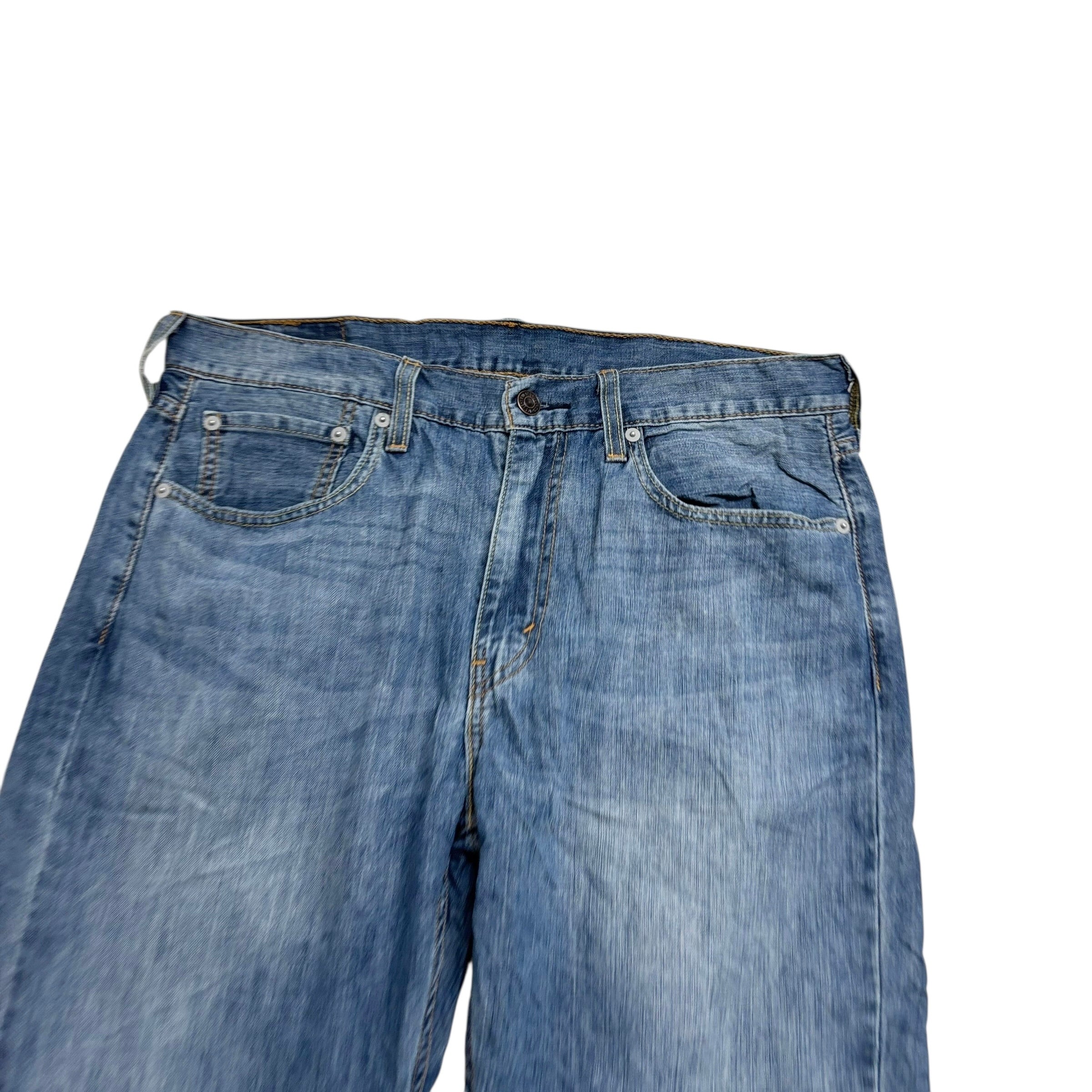 Levis 527 Jeans W33 L32 Mens Mid Blue Slim Bootcut Fit Denim (E)
