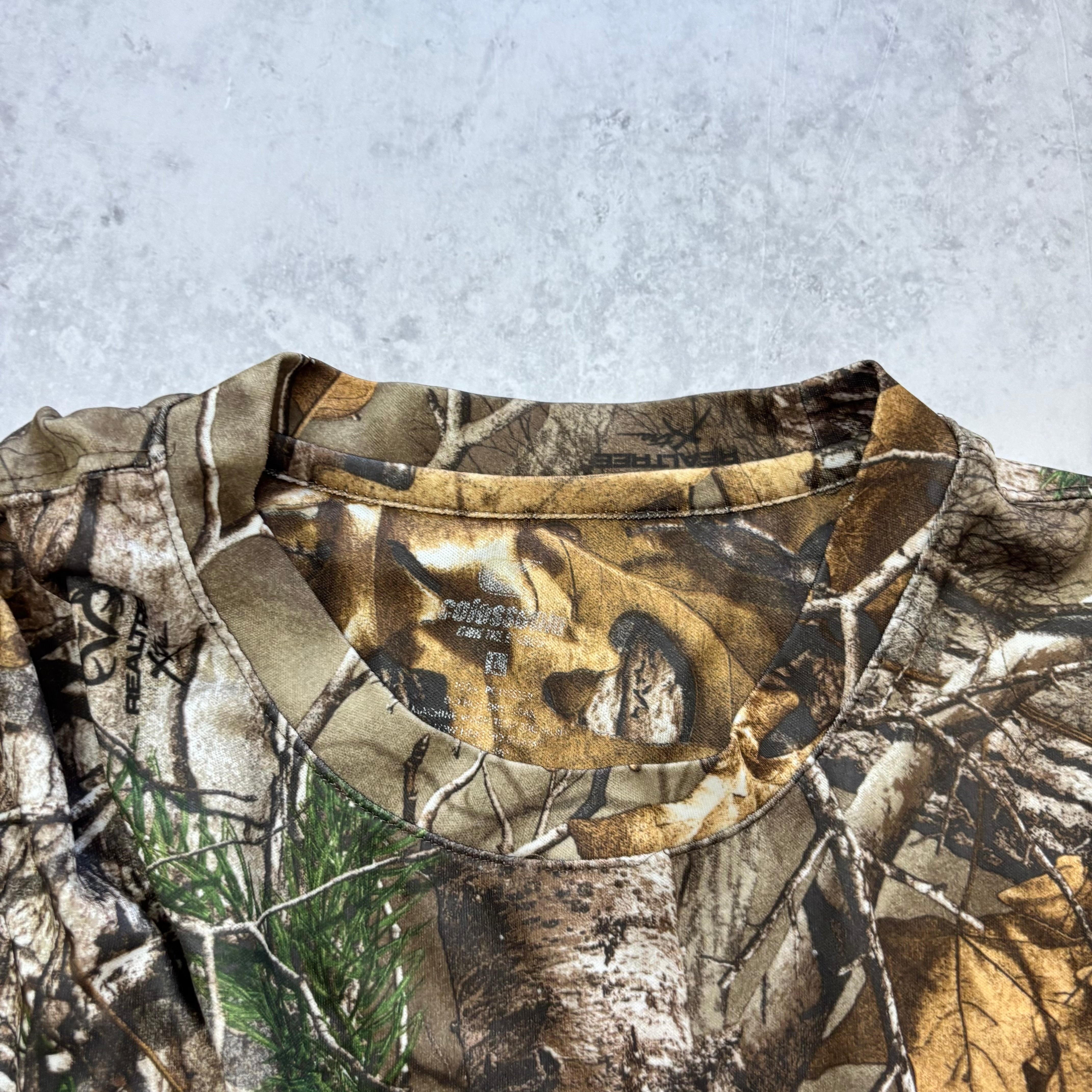 RealTree T Shirt Mens Large Camo Y2K Hunting College (E)