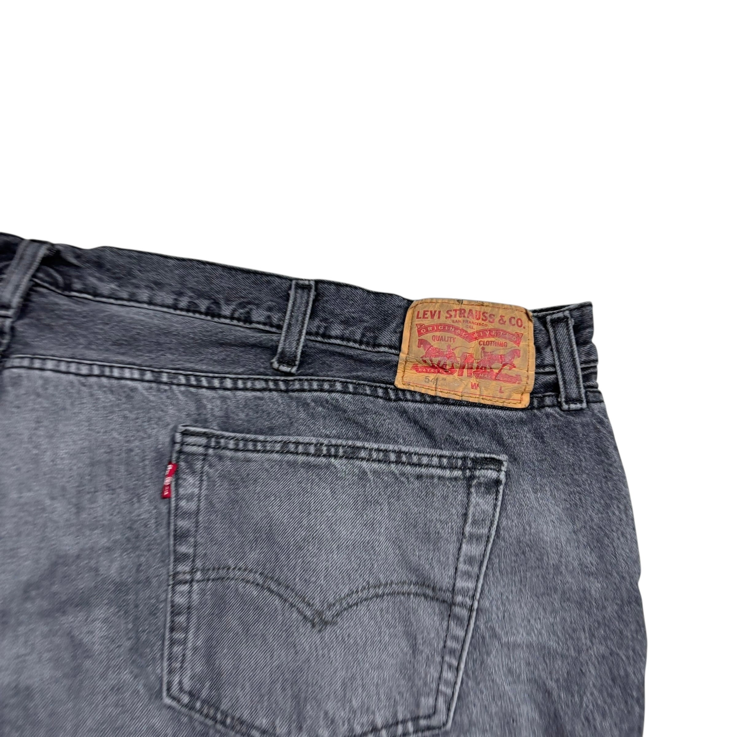 Levis 541 Jeans W54 L29 Mens Grey Athletic Tapered Fit Stretch Denim (E)