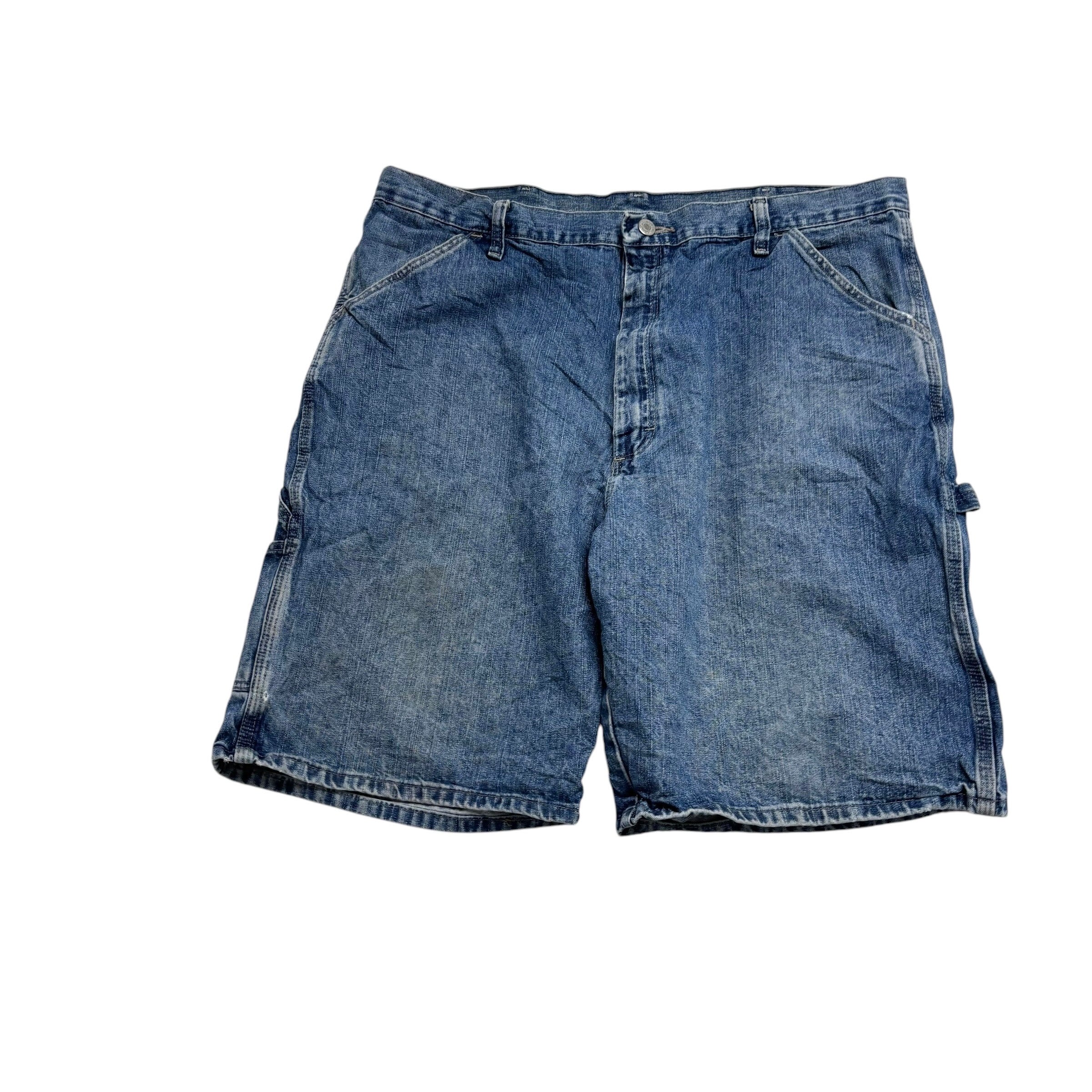 Wrangler Jorts W38 Mens Light Blue Denim Shorts Baggy Relaxed Carpenter (F)