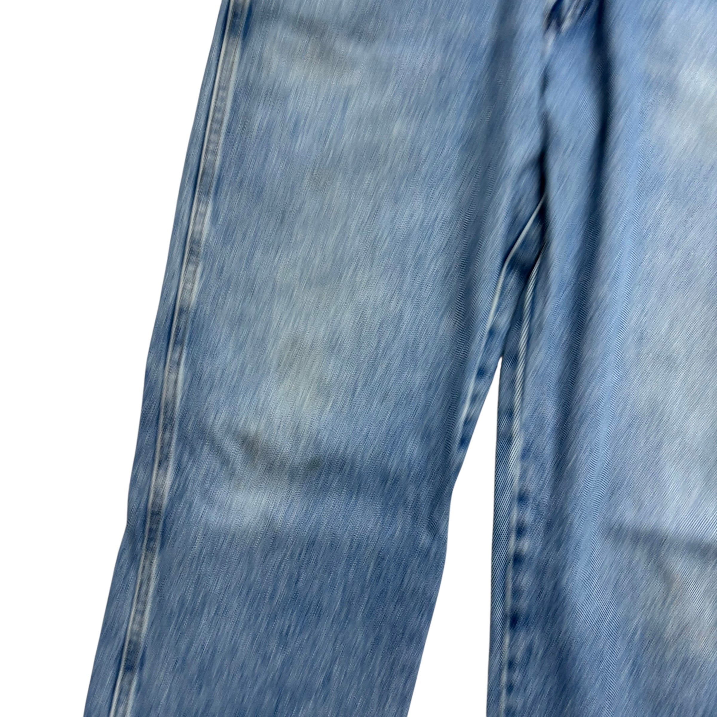 Wrangler Jeans W34 L34 Mens Mid Blue Regular Straight Fit Denim (F)