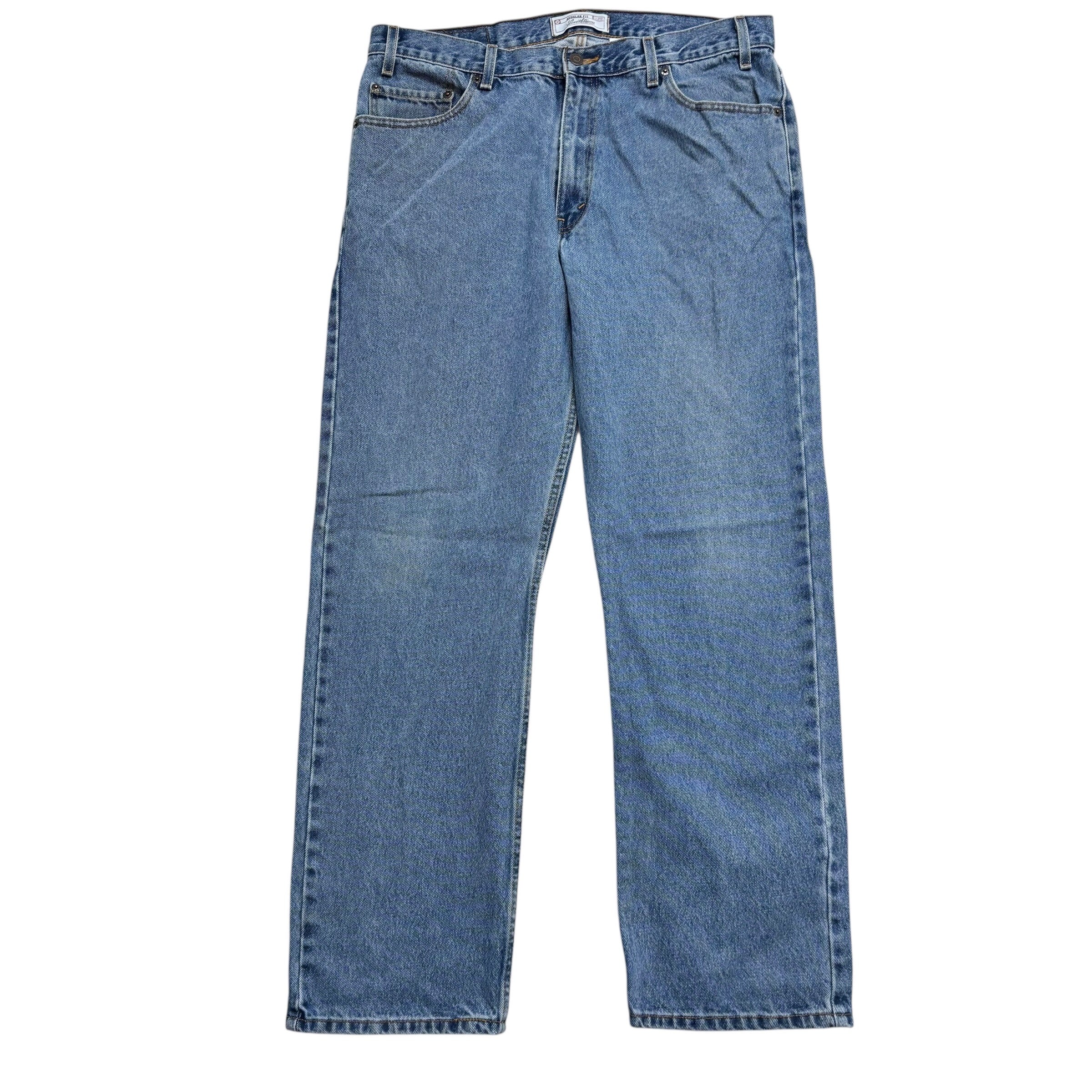 Levis Signature Jeans W36 L32 Mens Mid Blue Regular Straight Fit Vintage (E)