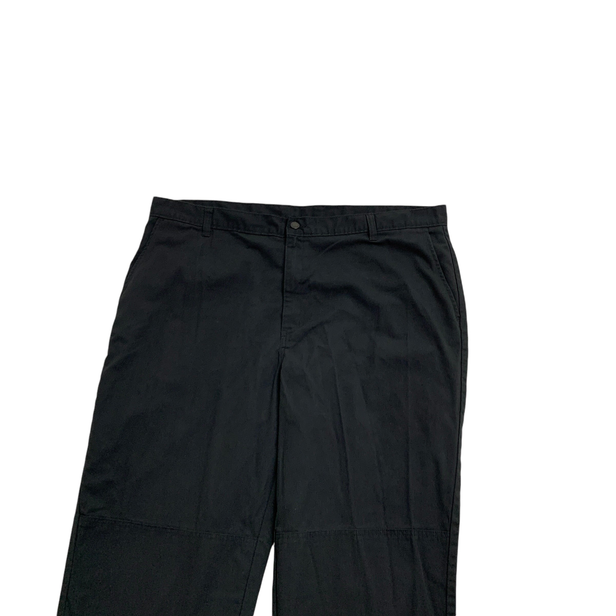 Dickies Double Knee Trousers W42 L32 Mens Black Pants Baggy Relaxed Fit Workwear