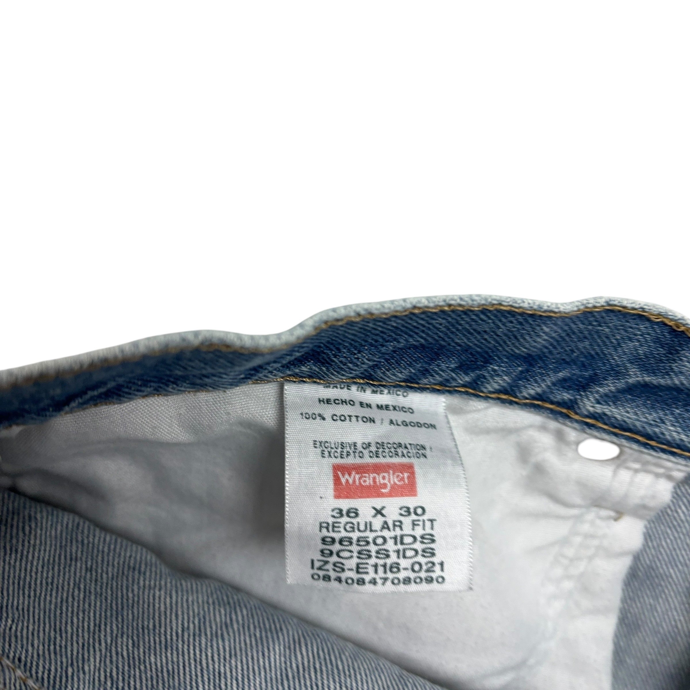 Wrangler Jeans W35 L25 Mens Light Blue Regular Straight Fit Denim