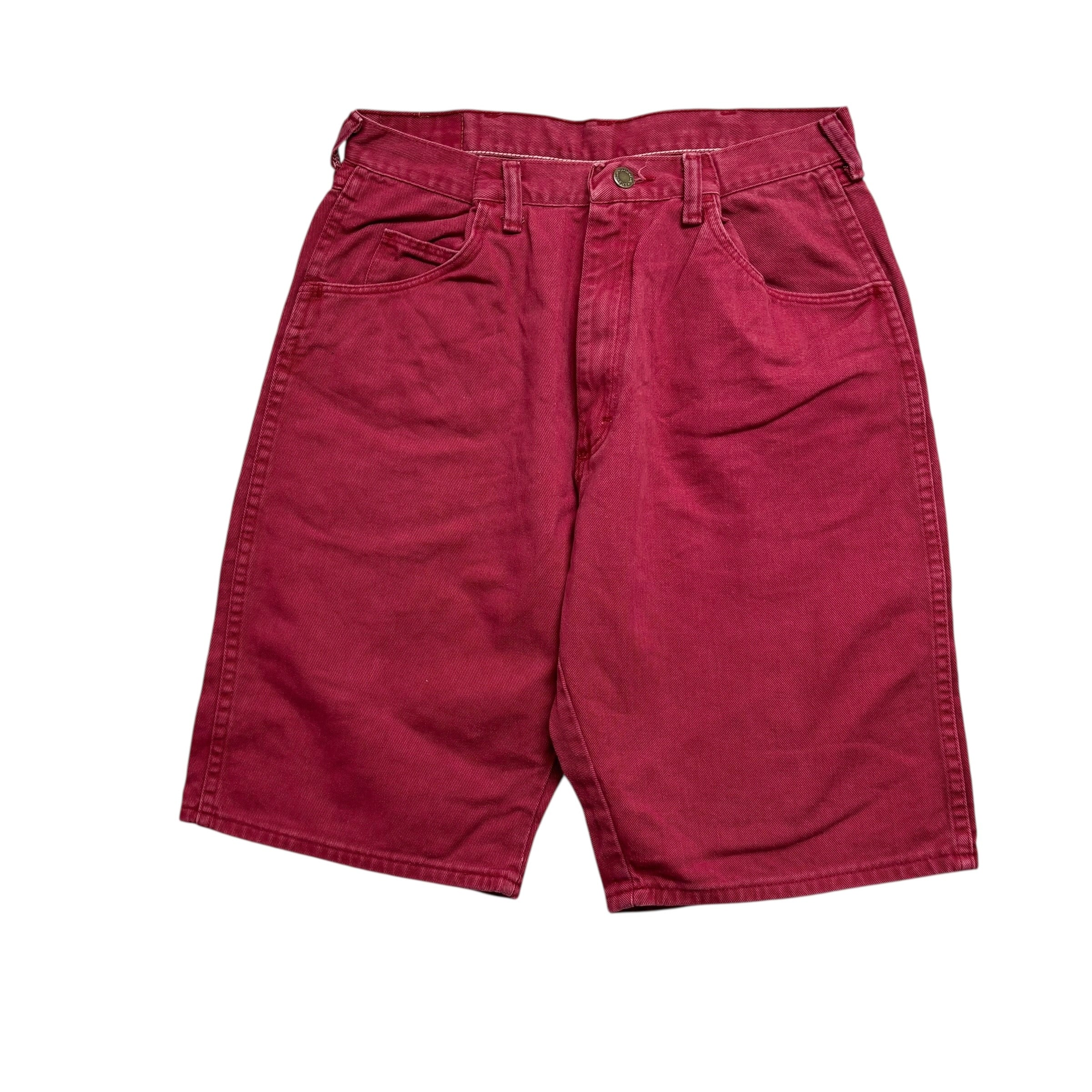 Wrangler Jorts W30 Mens Denim Shorts Red Regular Fit Vintage USA Made (E)
