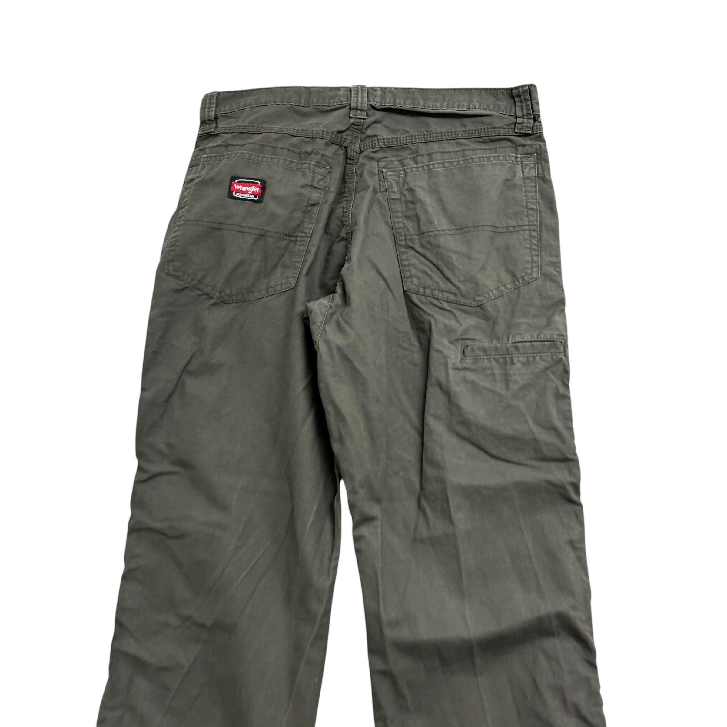 Wrangler Carpenter Pants W32 L30 Mens Khaki Green Regular Straight Fit