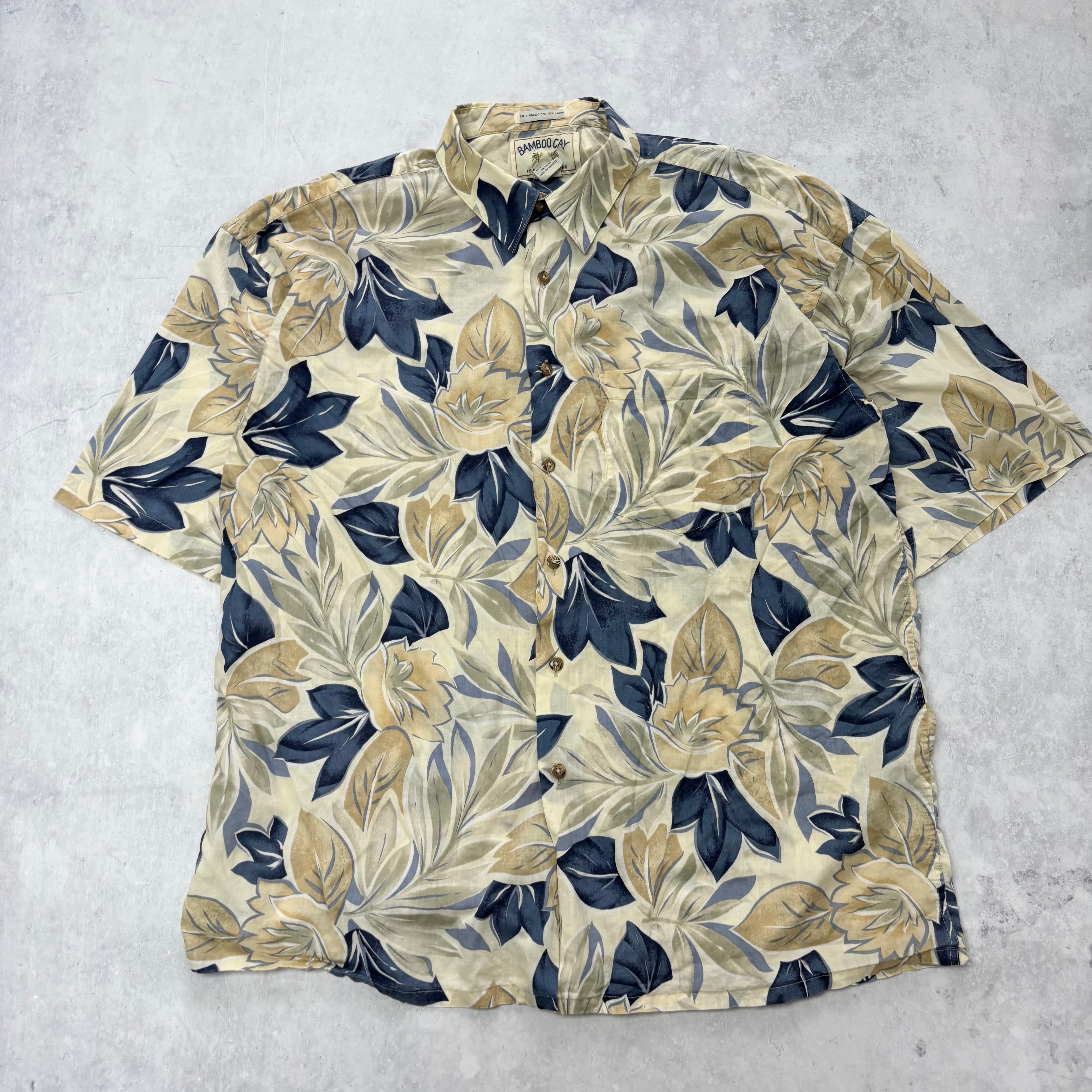 Vintage Hawaiian Shirt Mens XL Floral Aloha Short Sleeve Cotton (E)