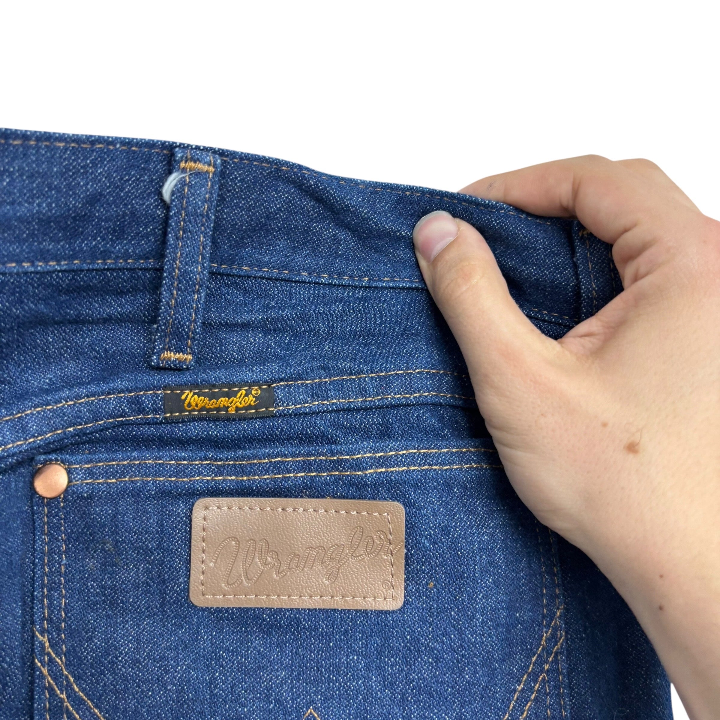 Wrangler Jeans Cowboy Cut W40 L30 Mens Dark Blue 13MWZ Original Fit Denim (E)