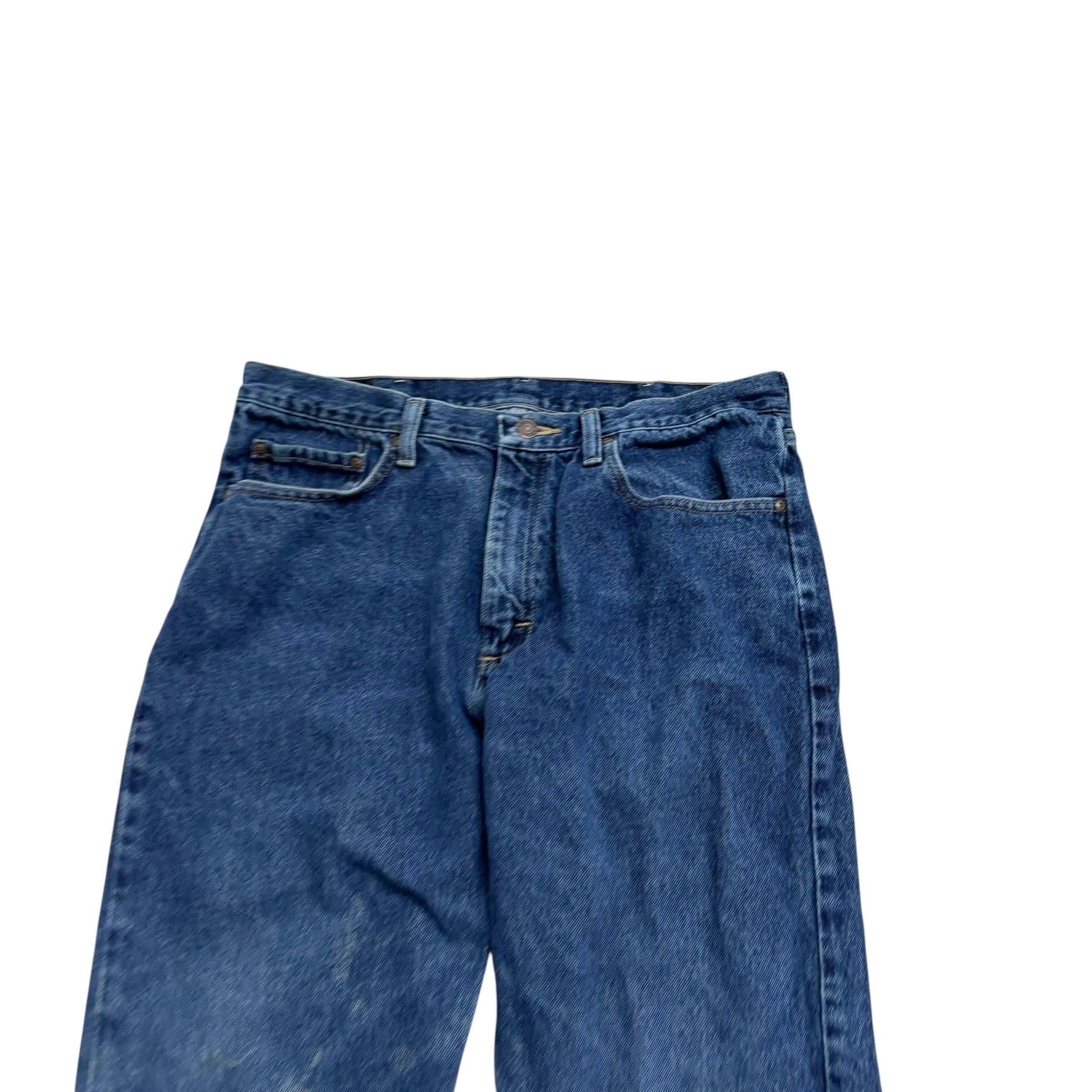 Wrangler Jeans W34 L30 Mens Mid Blue Regular Straight Fit Denim