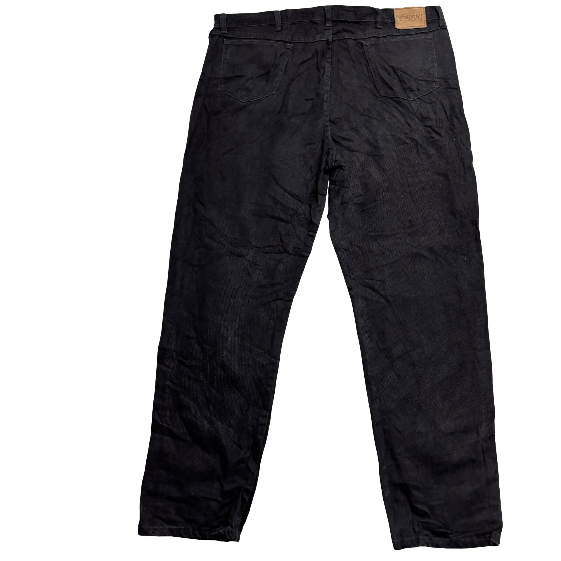 Wrangler Jeans W46 L36 Mens Black Relaxed Tapered Fit Vintage Denim (E)