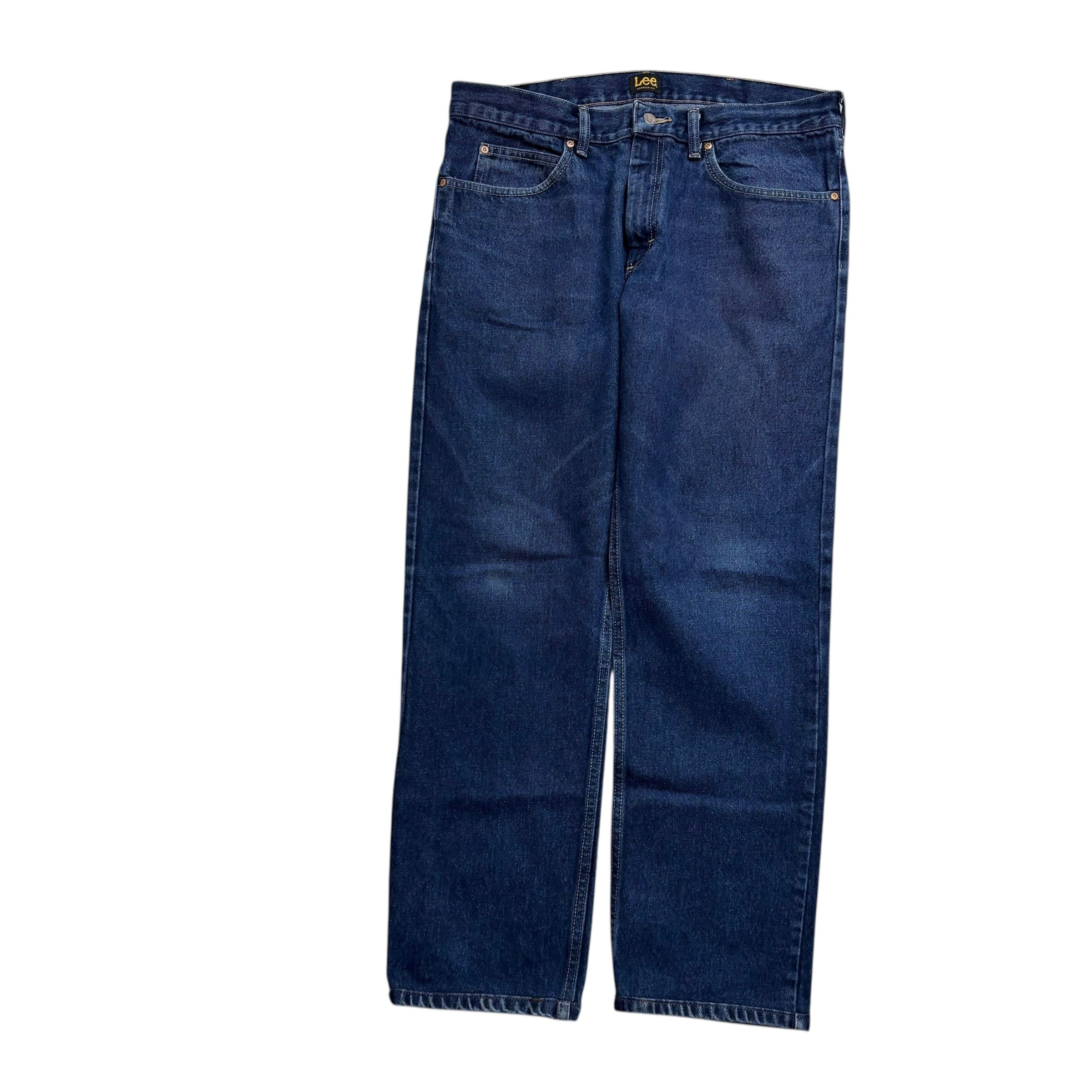 Lee Jeans W36 L30 Mens Dark Blue Regular Straight Fit Denim