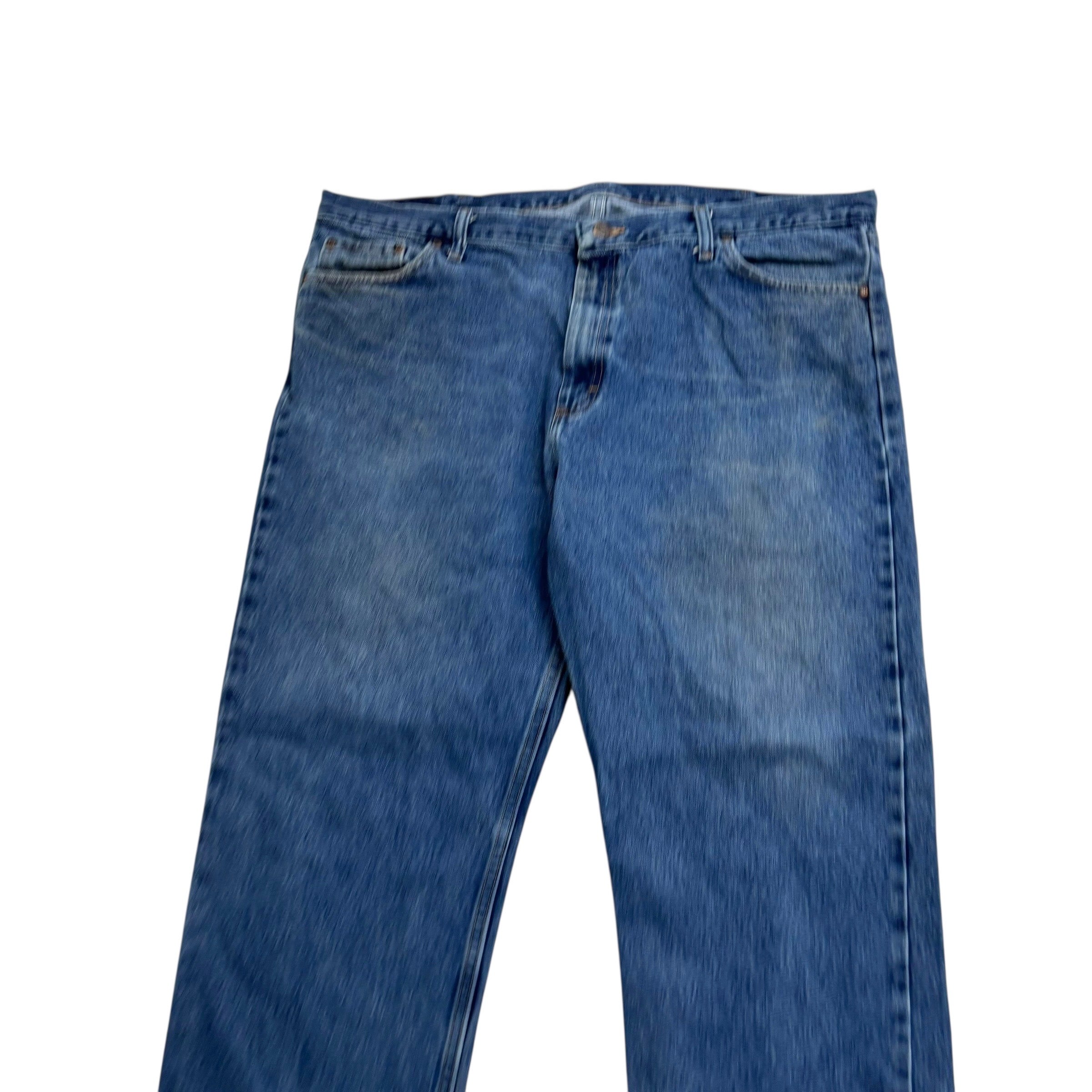 Wrangler Jeans W42 L29 Mens Mid Blue Relaxed Straight Fit Denim (F)