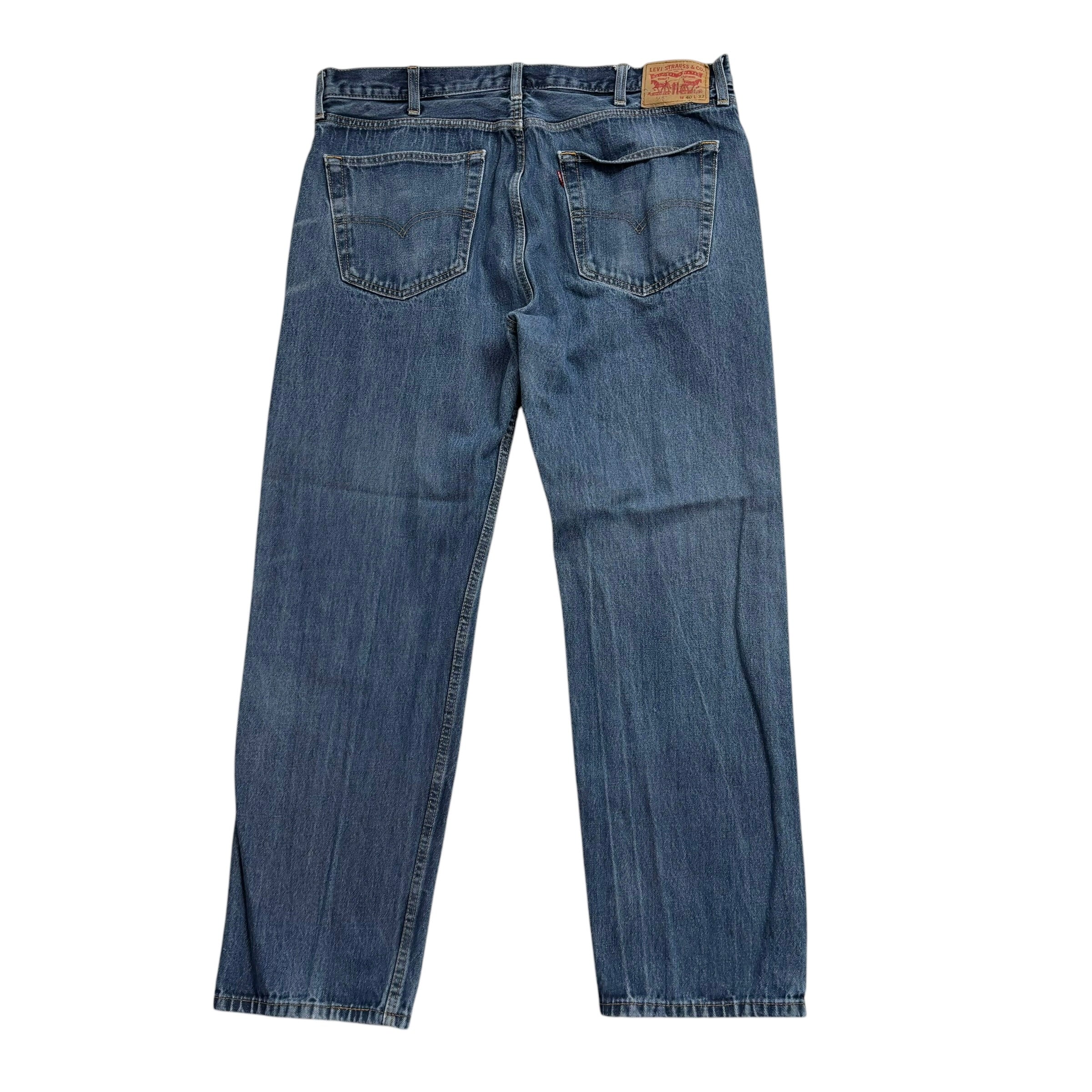 Levis 505 Jeans W38 L31 Mens Mid Blue Regular Straight Fit Denim