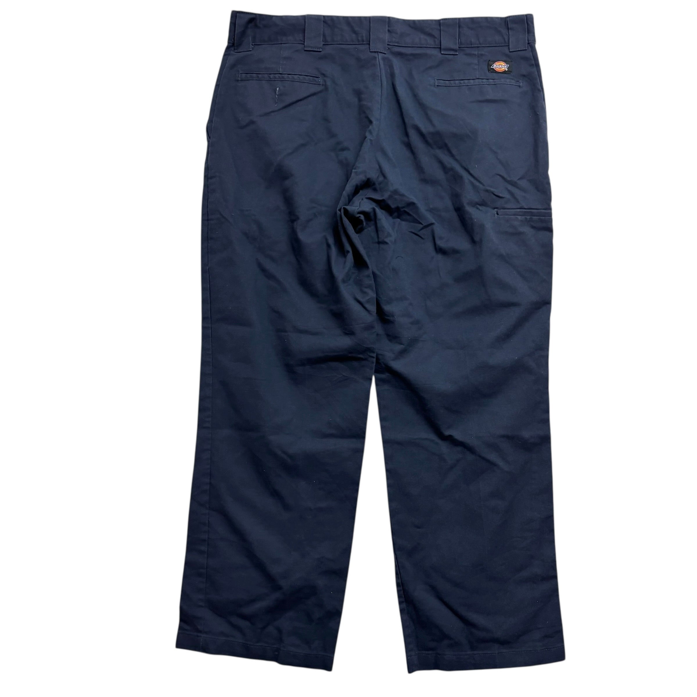 Dickies Chino Trousers W40 L30 Mens Navy Blue Regular Straight Fit Pants (E)