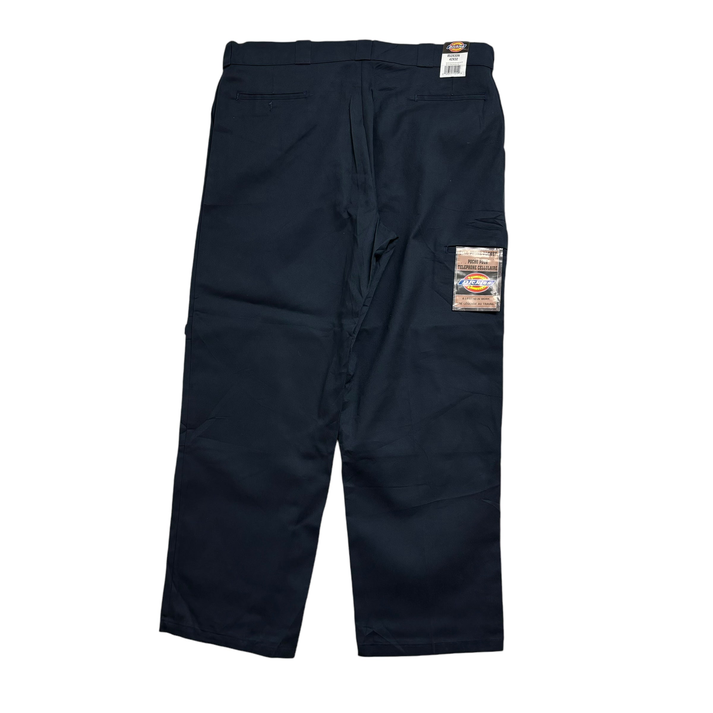 Dickies Double Knee Trousers W42 L32 Mens Navy Blue Pants Baggy Relaxed Workwear