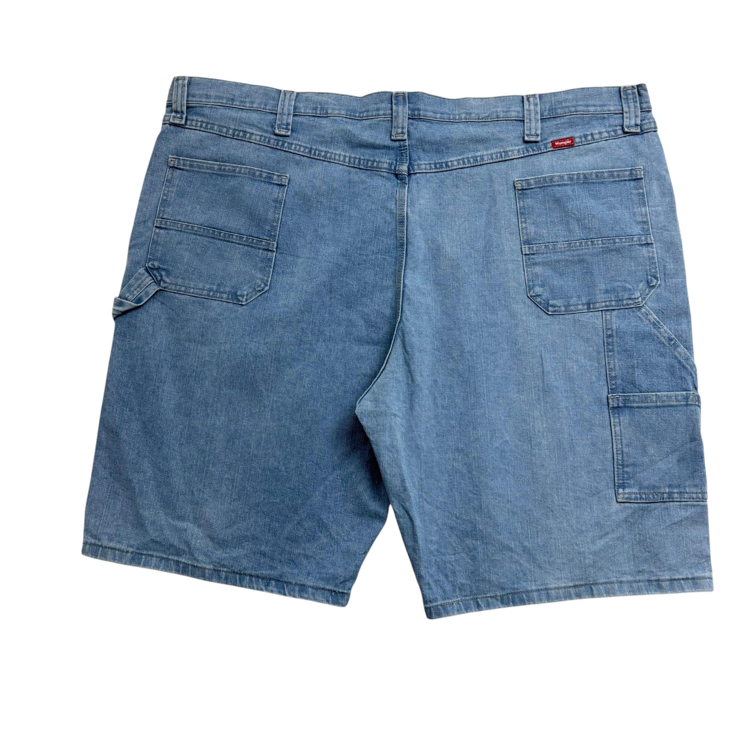 Wrangler Jorts W48 Mens Light Blue Denim Shorts Baggy Carpenter Stretch