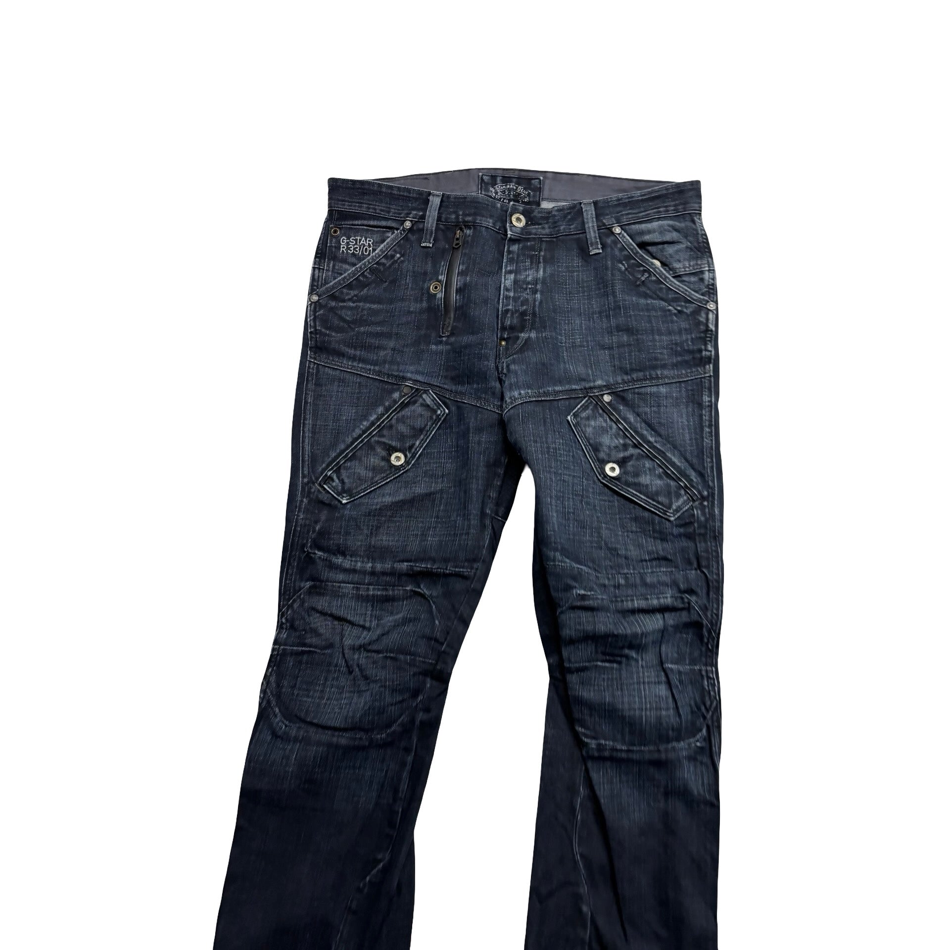 G Star Scuba Tapered Jeans W36 L33 Mens Dark Blue Vintage Denim 5620 (E)